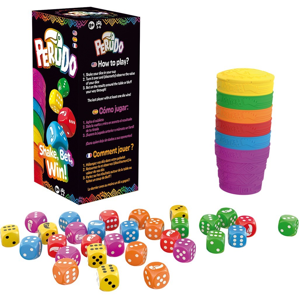 Perudo Liar’s Dice Game Zygomatic ZYGPER0102ML1 Family Party Pack Multi Lingual