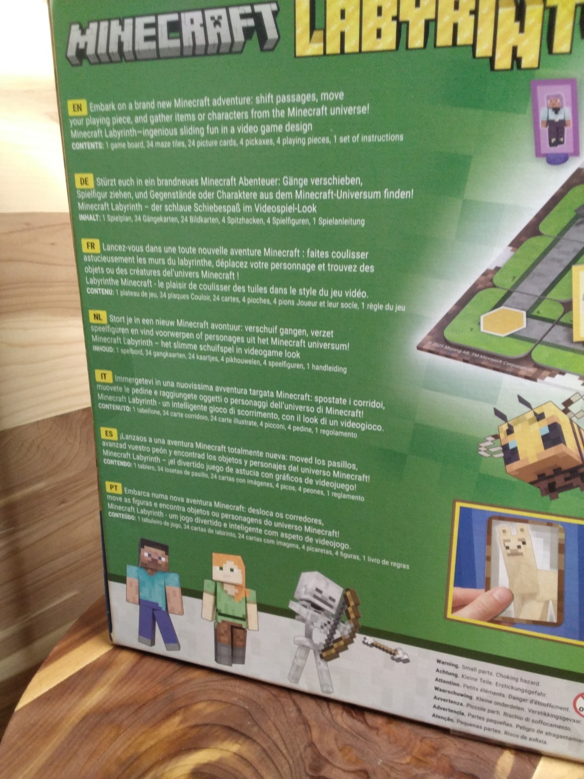 Minecraft Labyrinth Board Game 2-4 Players Age 7 An Up Sliding Maze Mechanics