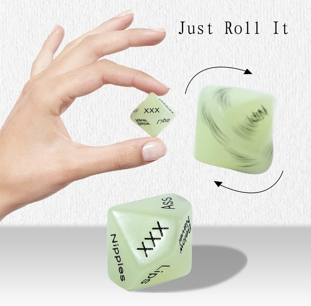 Glowing Sex Dice for Adults 4 PCS Fun Games With Positions for Couples, Love…