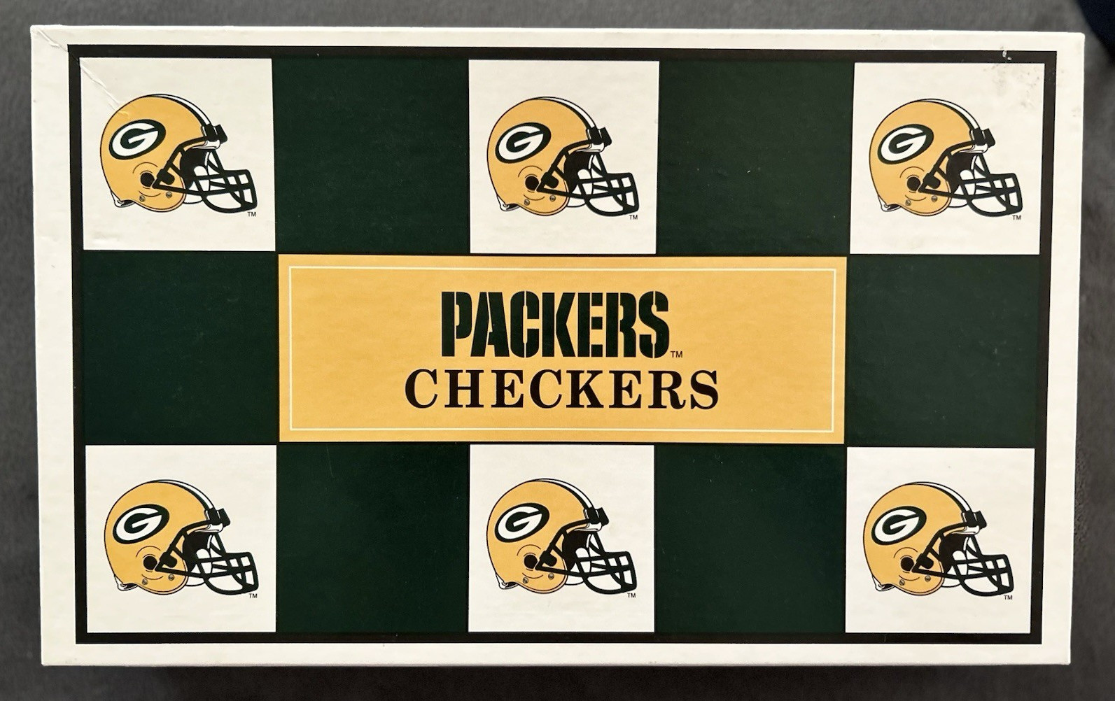 1993 NFL Officially Licensed Packers Checkers Board Game Complete Set, 2+ Player