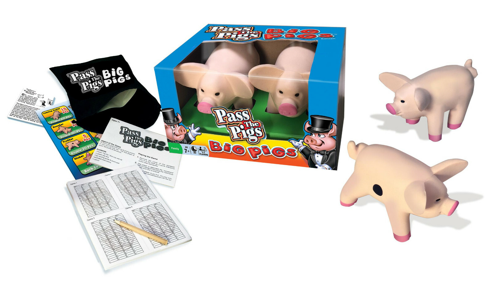 BIG PIGS YARD & FLOOR Game Giant camping party Pass the Pig classic pig dice