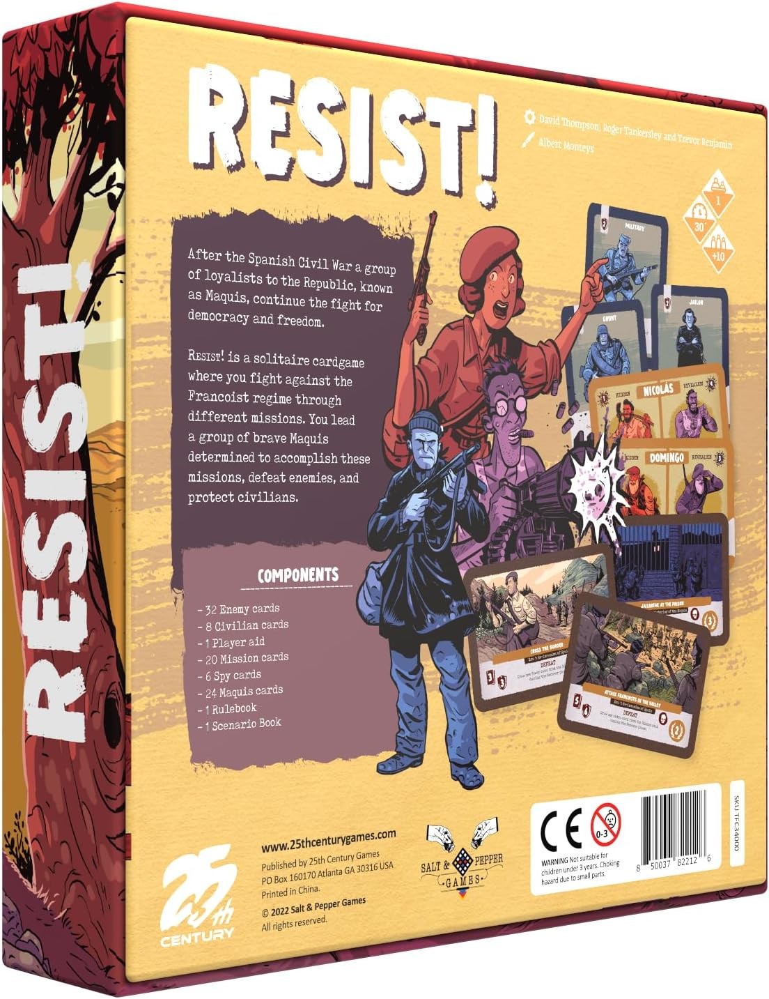 Resist Ages 10 Solitaire Strategy Card Game Spanish Maquis Resistance with