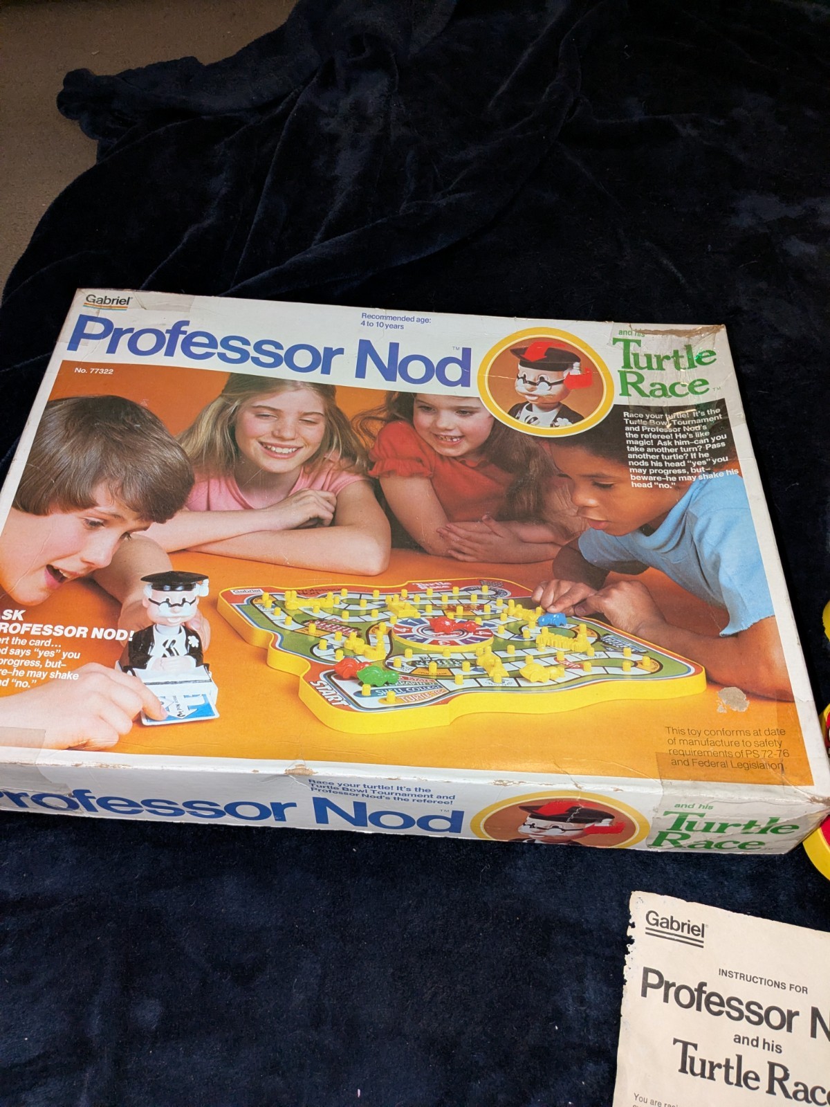 Vtg 1977 Gabriel Professor Nod & His Turtle Race Board Game Complete