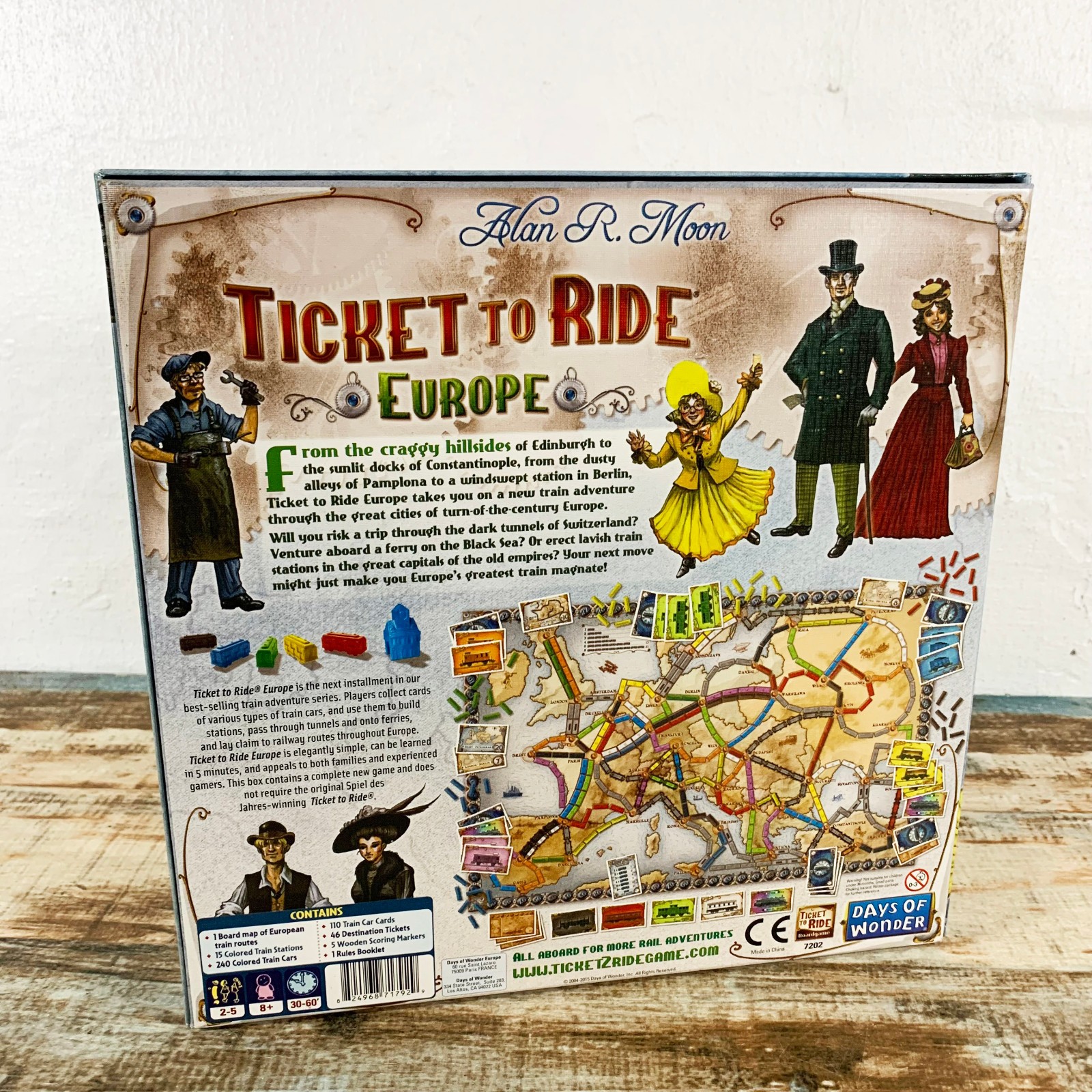 Ticket To Ride Europe Board Game – 100% Complete – 2012 Days of Wonder