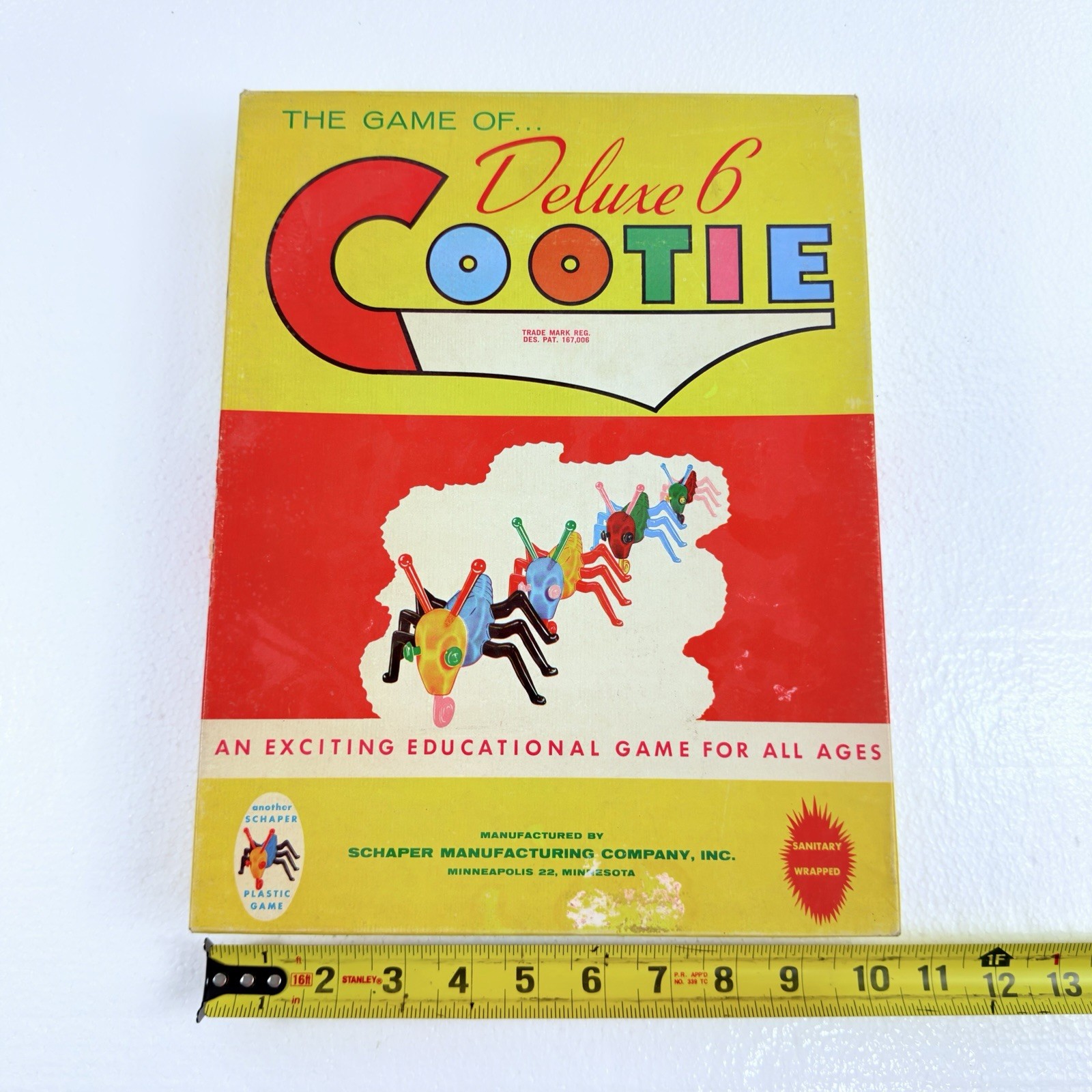 Vintage Schaper Manufacturing Co. 1949 The Game Of Deluxe 6 COOTIE Near Complete