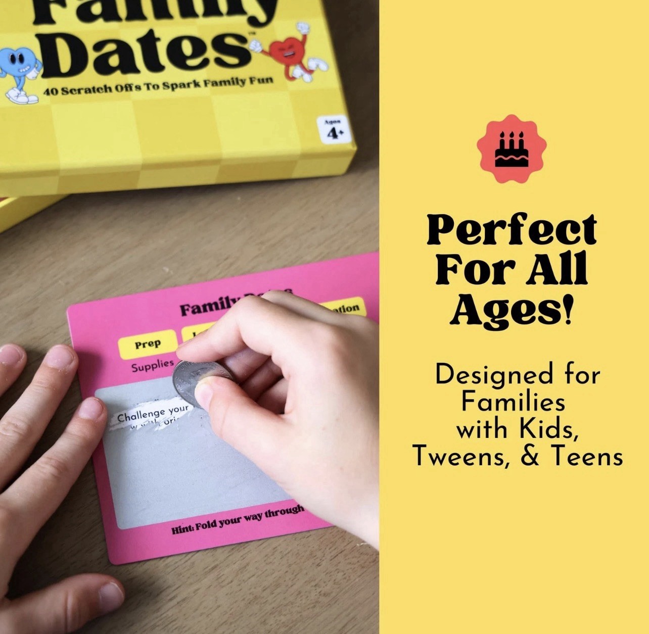 Happy Duo Family Dates Scratch Off Game 40 Cards Mystery Activities Award Winner