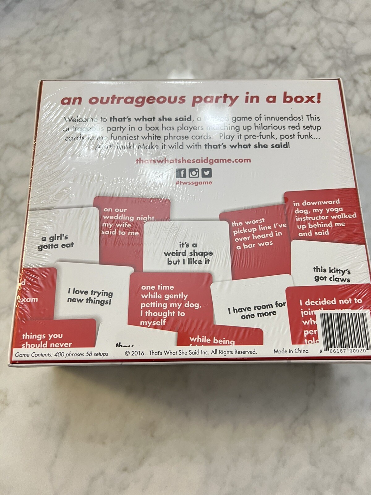 “That’s What She Said”The Party Game of Twisted Innuendos Board Game New Sealed