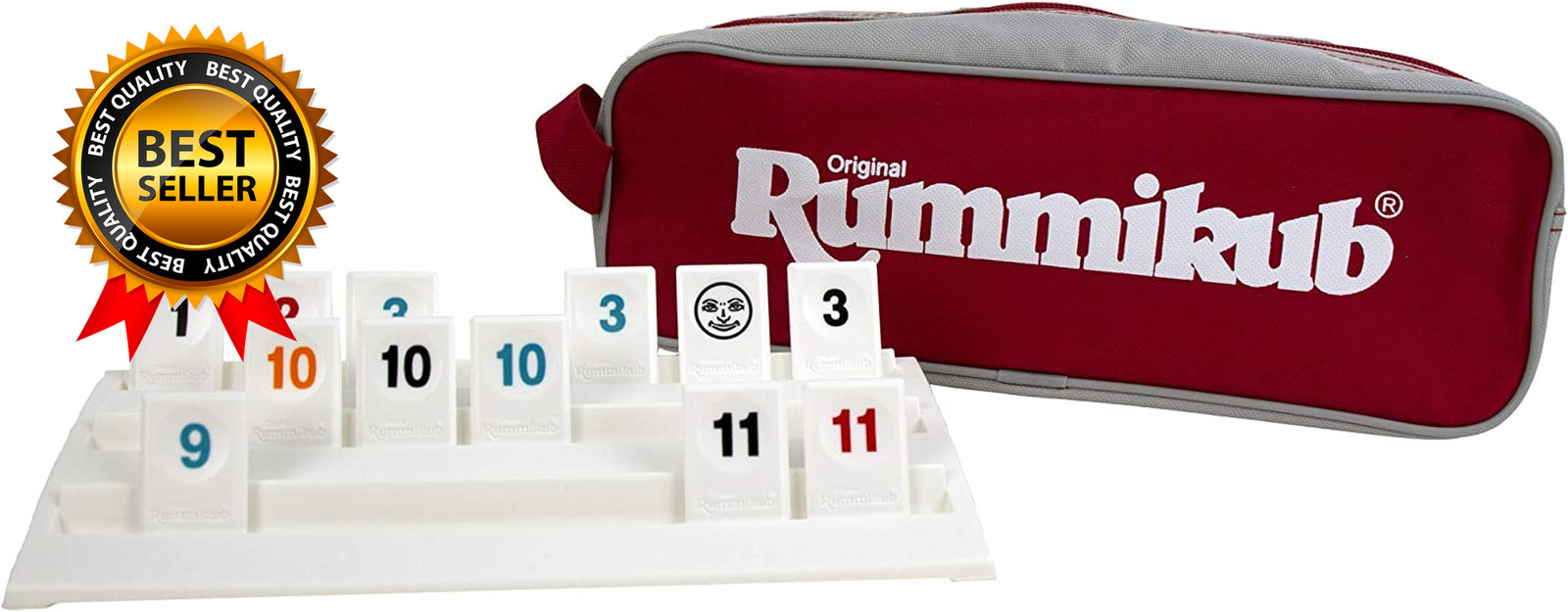 Rummikub the Complete Original Game with Full-Size Racks and Tiles