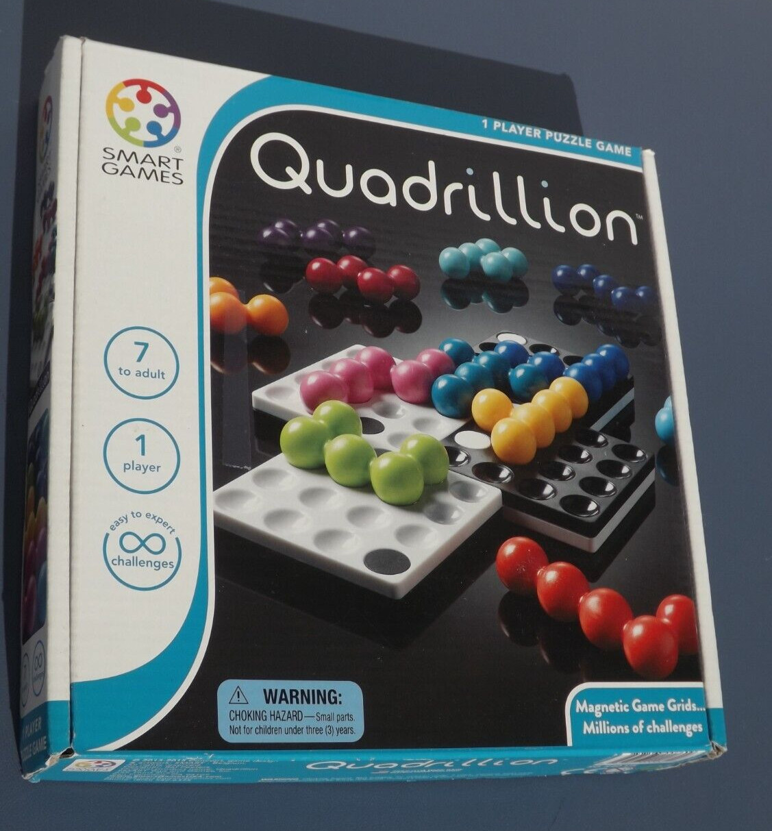SMART GAMES QUADRILLION MAGNETIC GRIDS – 7 TO ADULT FOR 1 PLAYER PUZZLE GAME
