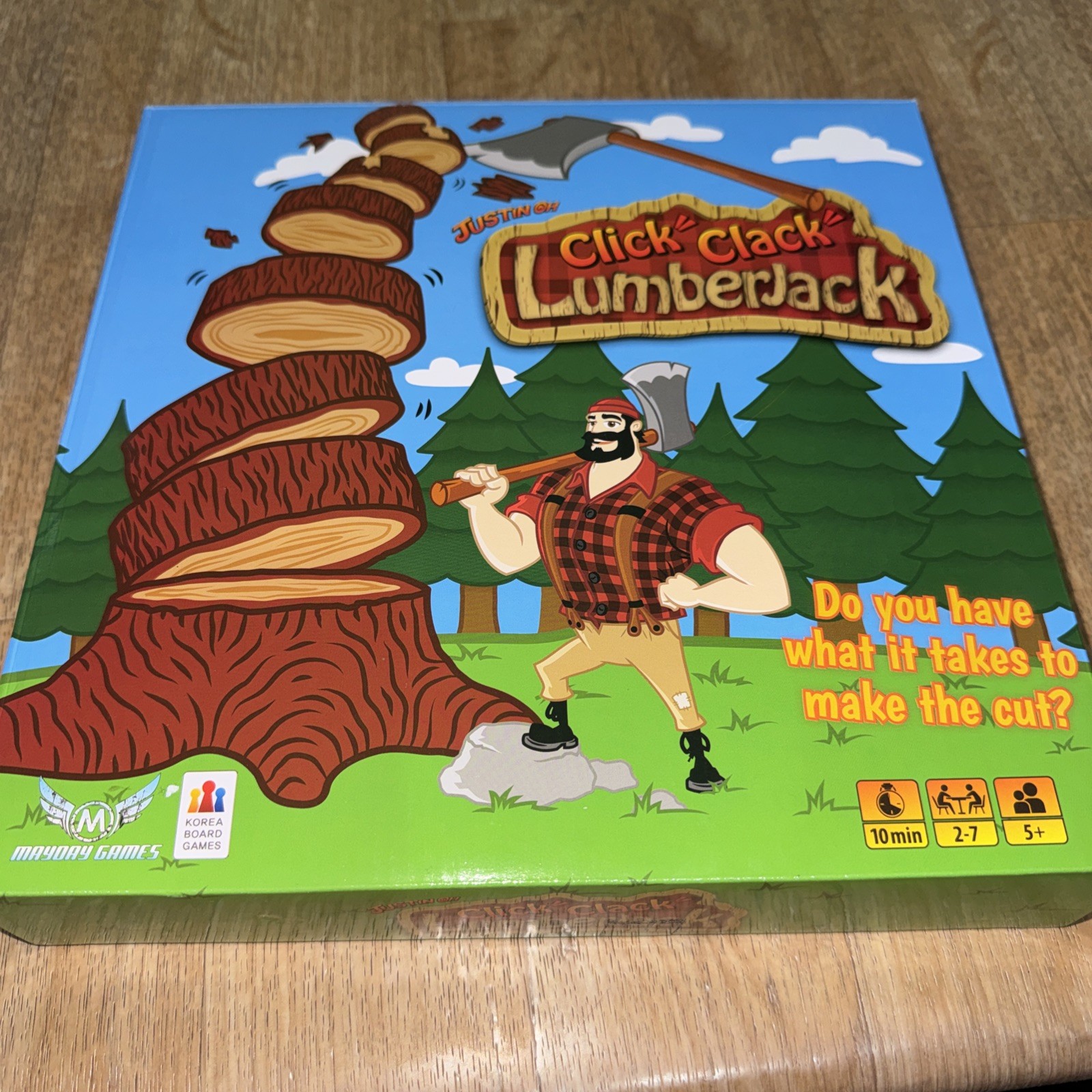 Rare MAYDAY Korea Board Game CLICK CLACK LUMBERJACK 1st Ed KICKSTARTER Complete