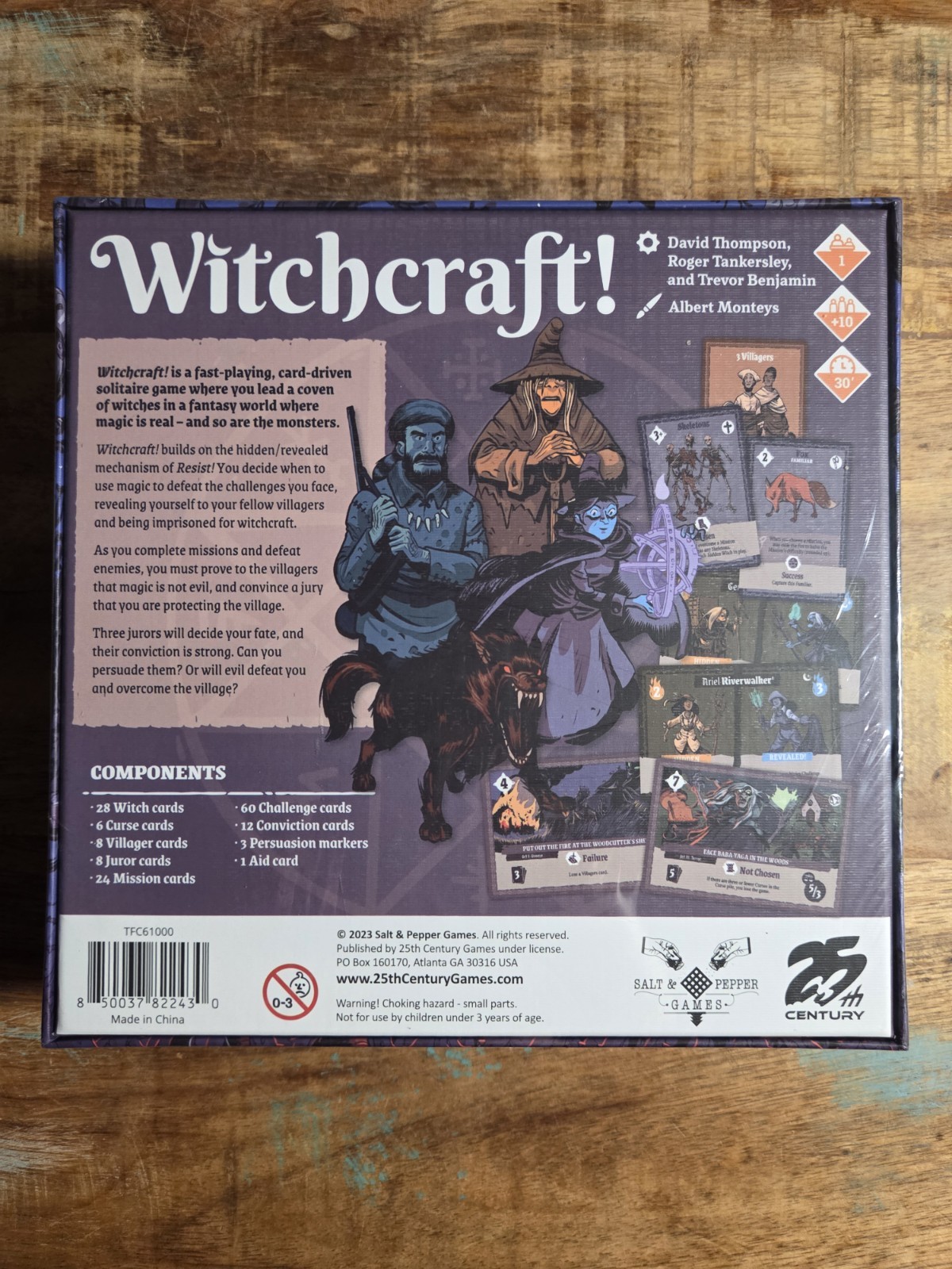 Salt & Pepper Games 25th Century Witchcraft! Card-driven Solitaire Fantasy Boar…