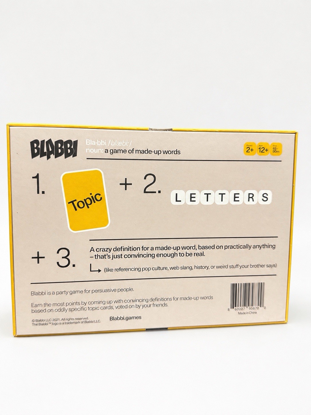 Blabbi Game of Made-Up Words Party Word Game Open Box Complete