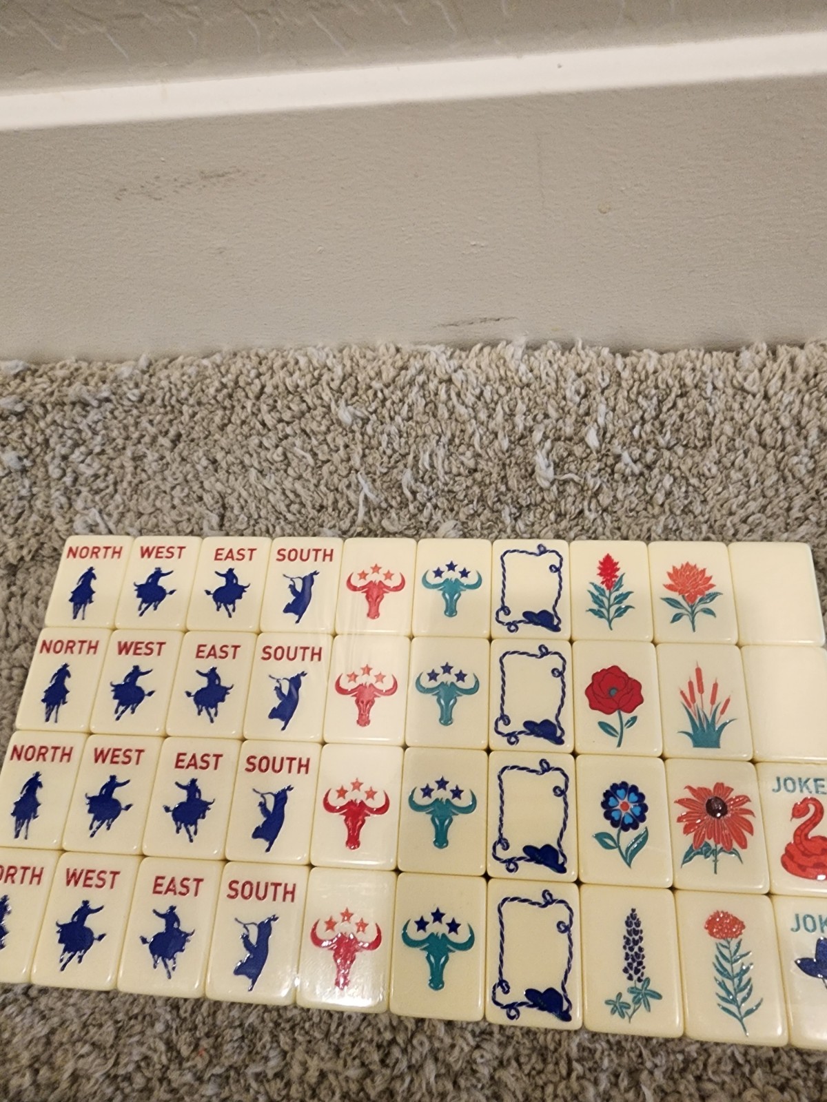 Texas American Mahjong Set Western Mahjong Tiles~160 Tiles