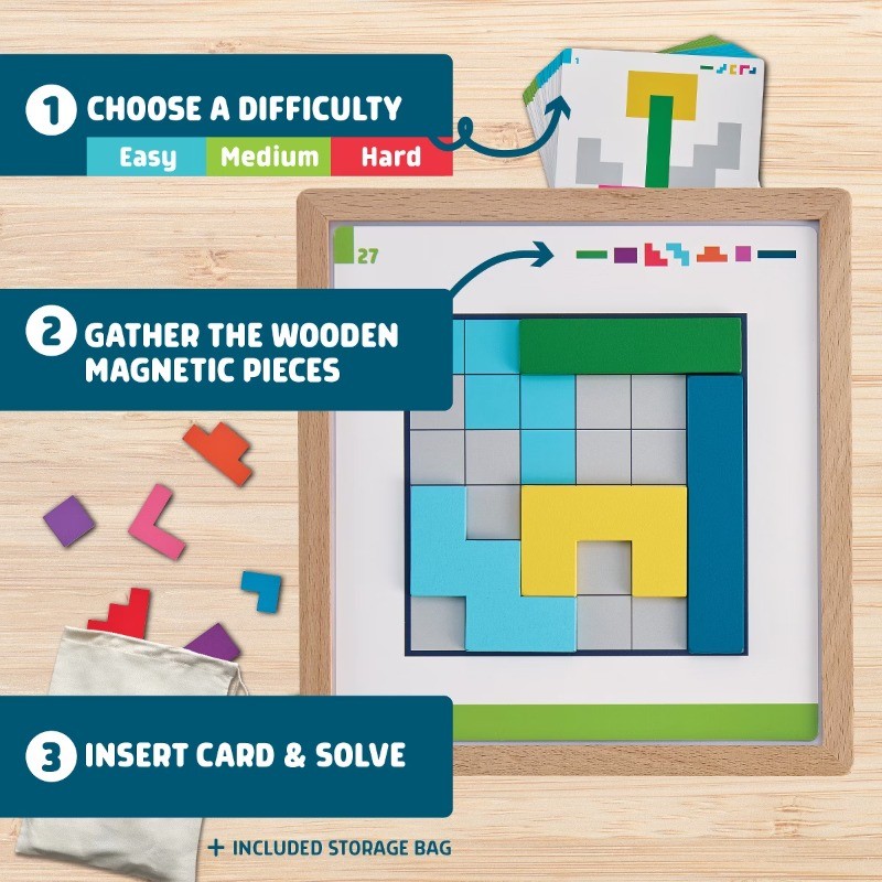 Travel Puzzle Patterns – Reusable Activity Puzzle On the Go Game