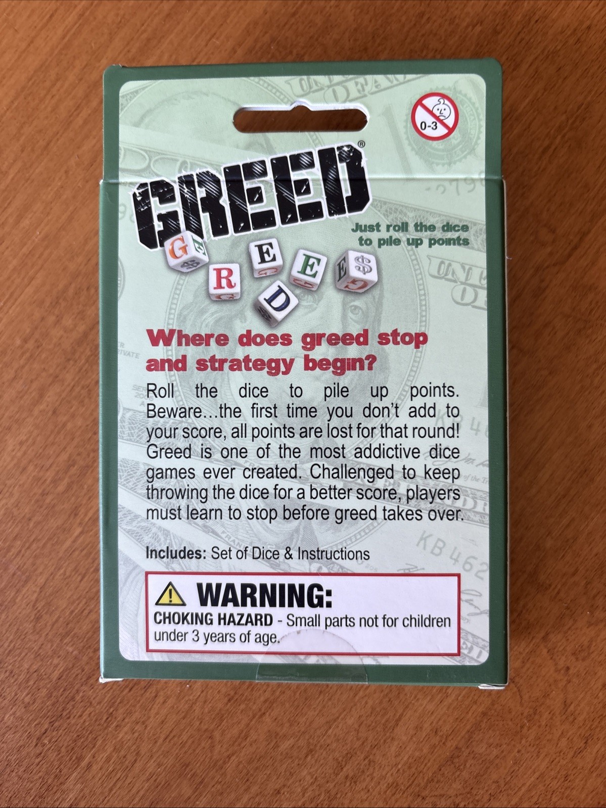 TDC Games Greed Dice Game Complete Unused