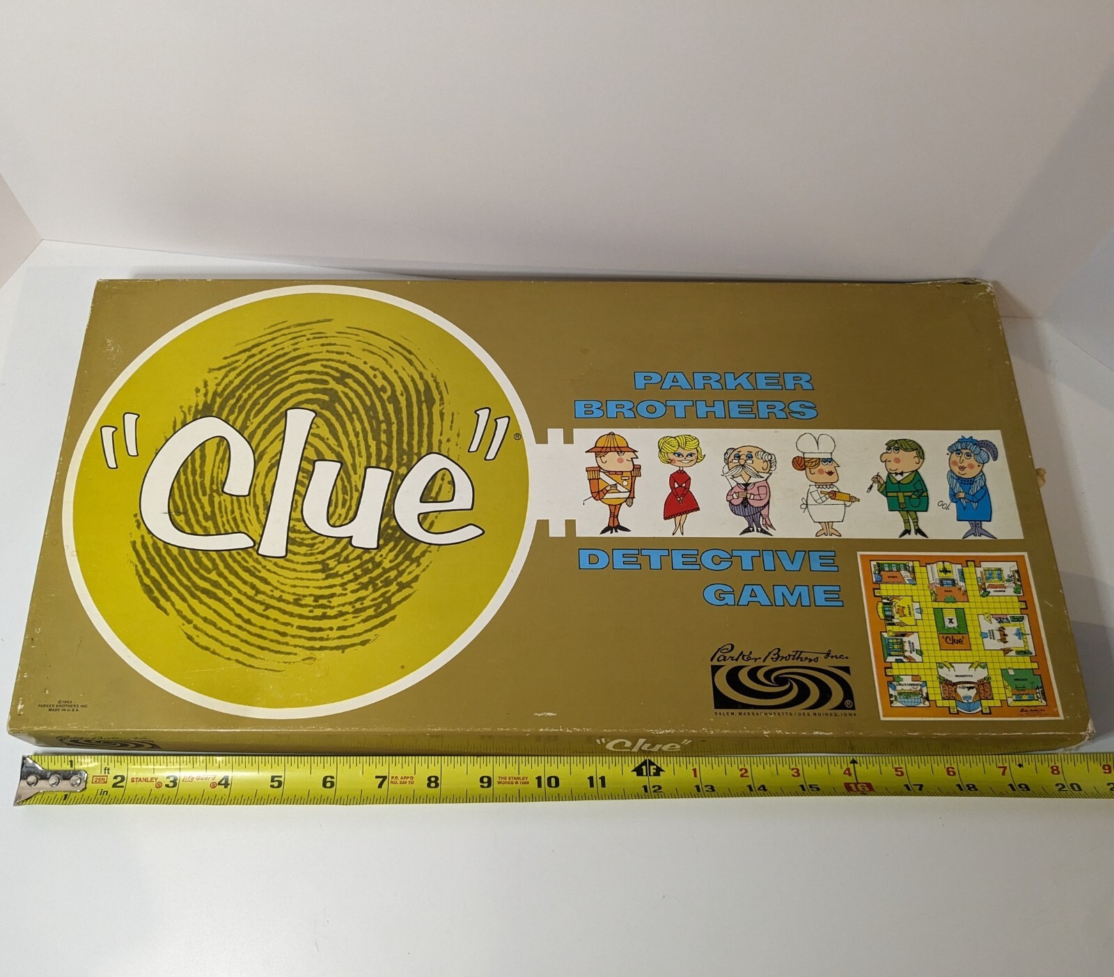 Vintage 1963 Clue Game by Parker Brothers, Complete with all Original Parts