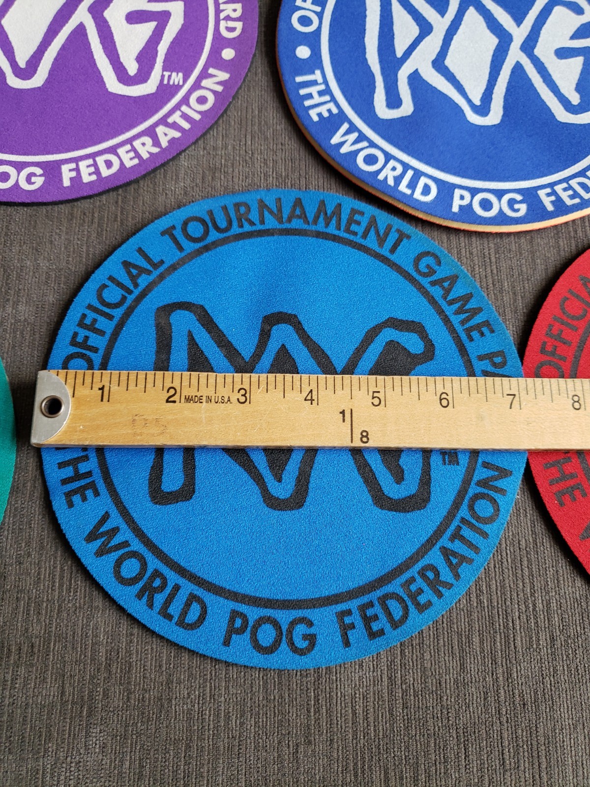 Set Of 5 VINTAGE ’95 THE WORLD POG FEDERATION OFFICIAL TOURNAMENT GAME BOARD PAD