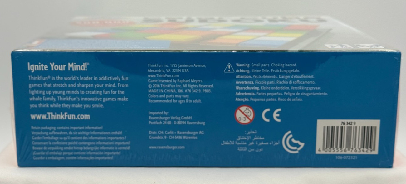 Color Cube Sudoku – NEW In Packaging!! – 8 to 108 – 500,00 Solutions