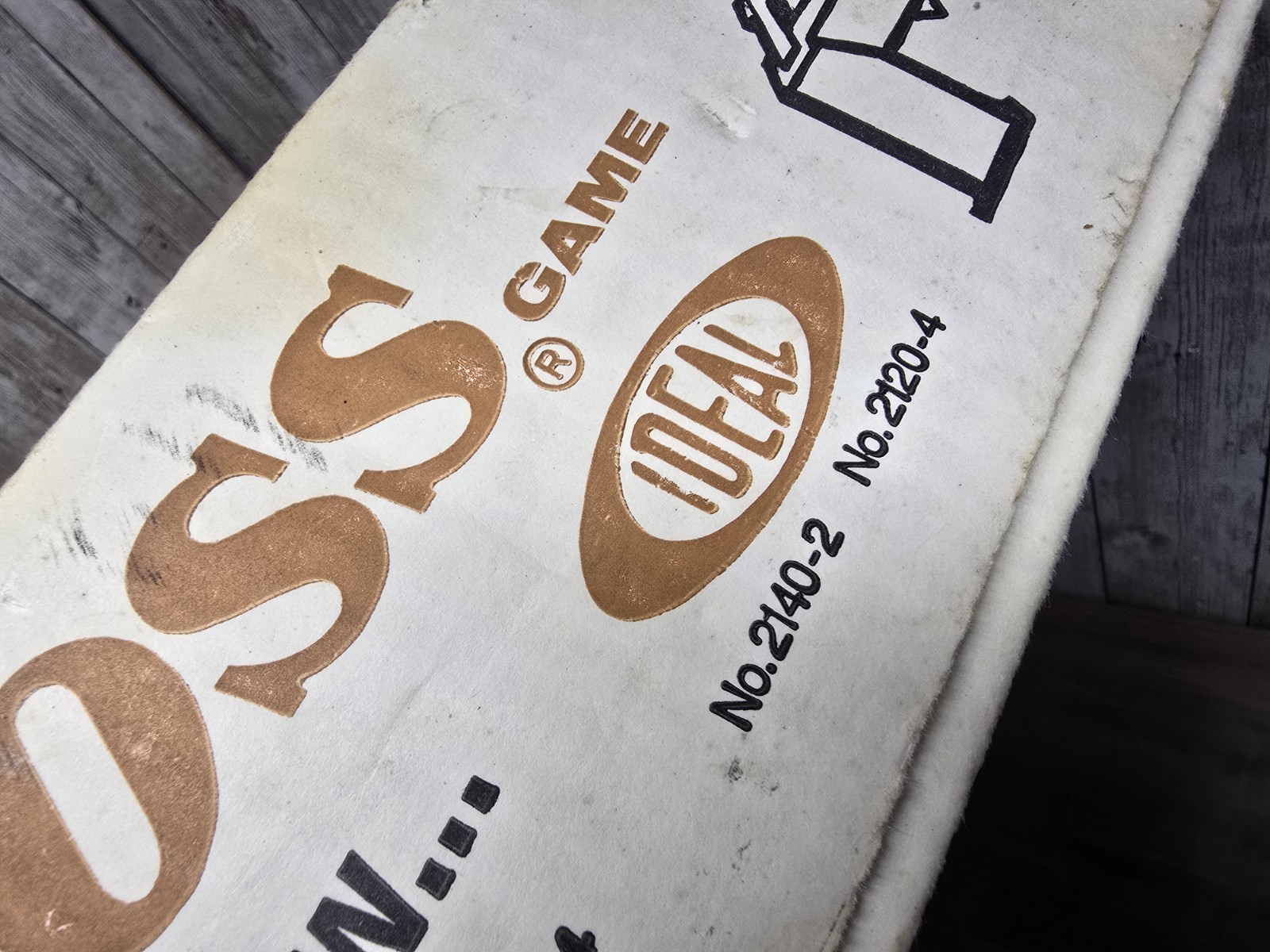 Vintage 1969 Ideal TOSS ACROSS Game Original Box. NO Bean Bags