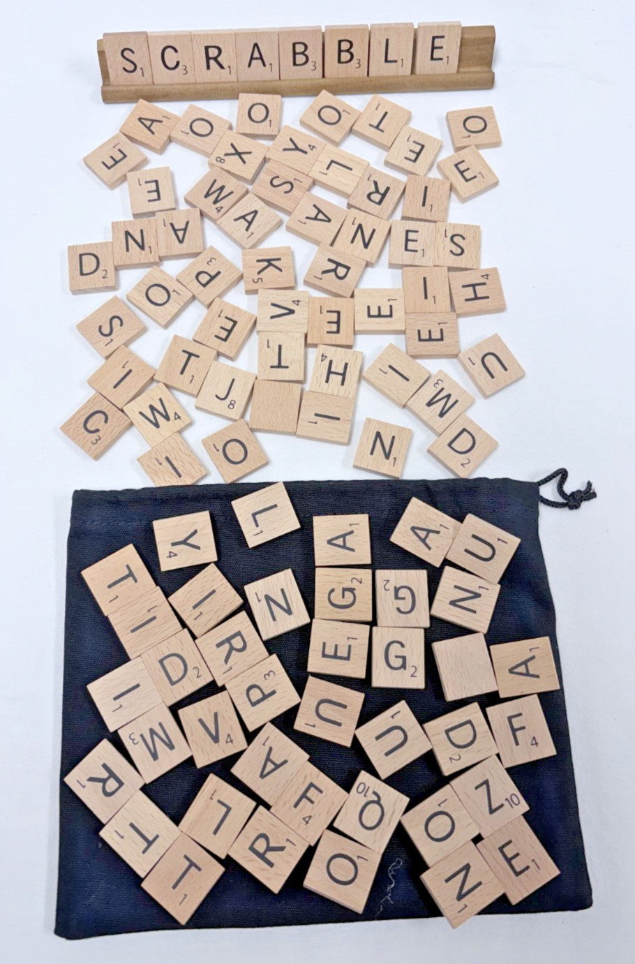 2019 WS GAME COMPANY DELUXE ED. SCRABBLE ROTATING WOOD COLLECTOR GAME SET EUC