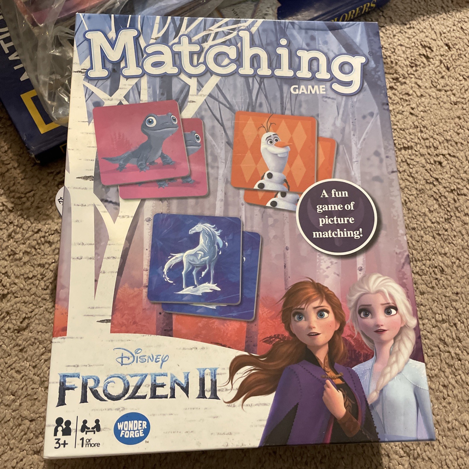 DISNEY FROZEN II Memory Match Game 72 Cards Kids ELSA ANNA OLAF Educational
