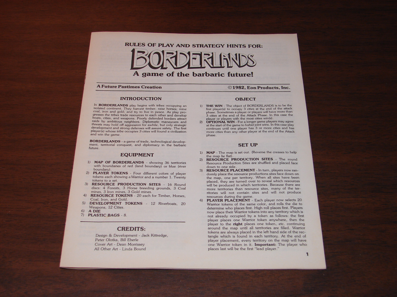 Borderlands 1982 Board Game by Eon – Complete Game + Both Expansions