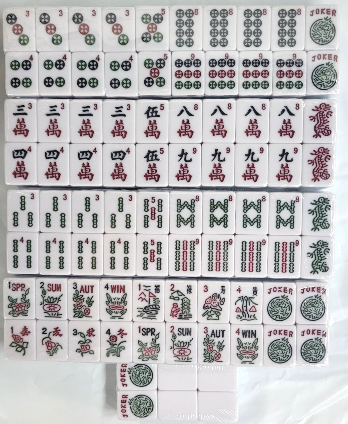 American Mahjong Tile Set with 166 Blue Back Tiles (1.2”, Only)