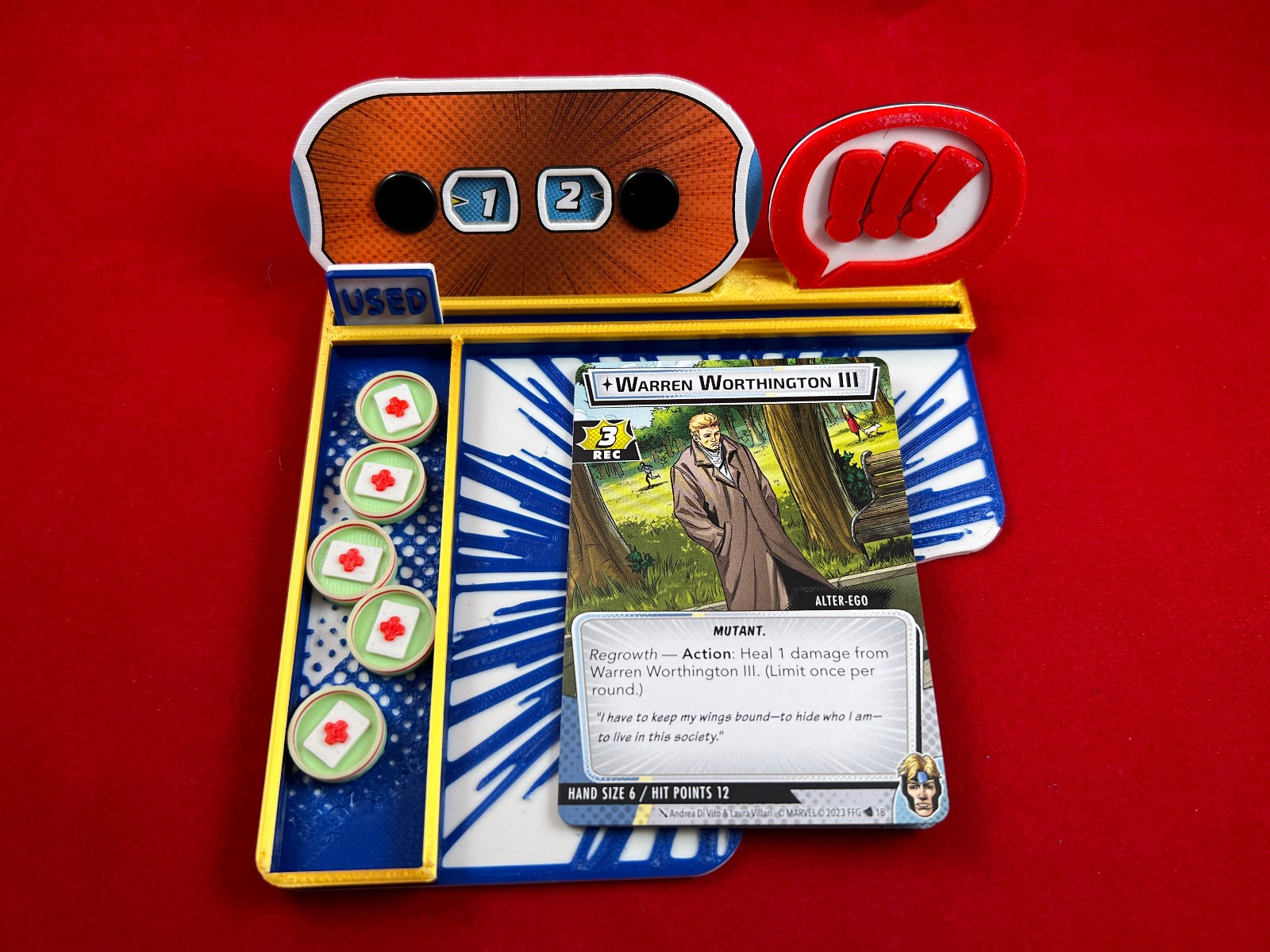 Marvel Champions™ compatible Hero Dashboard/Tray Custom 3D printed