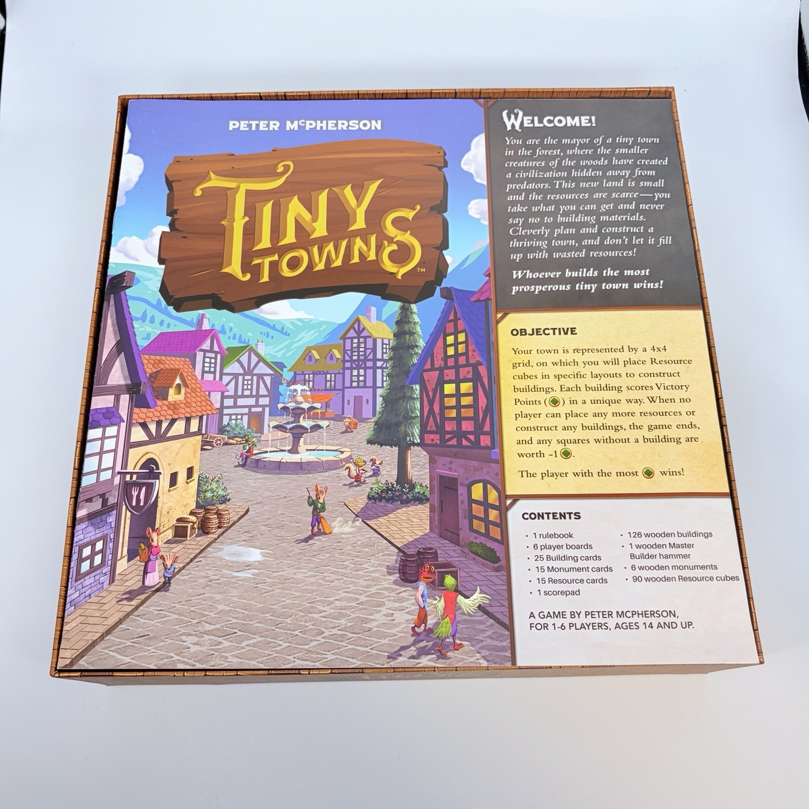 TINY TOWNS Board Game City-Building Strategy COMPLETE 2019 Excellent Ages 14+