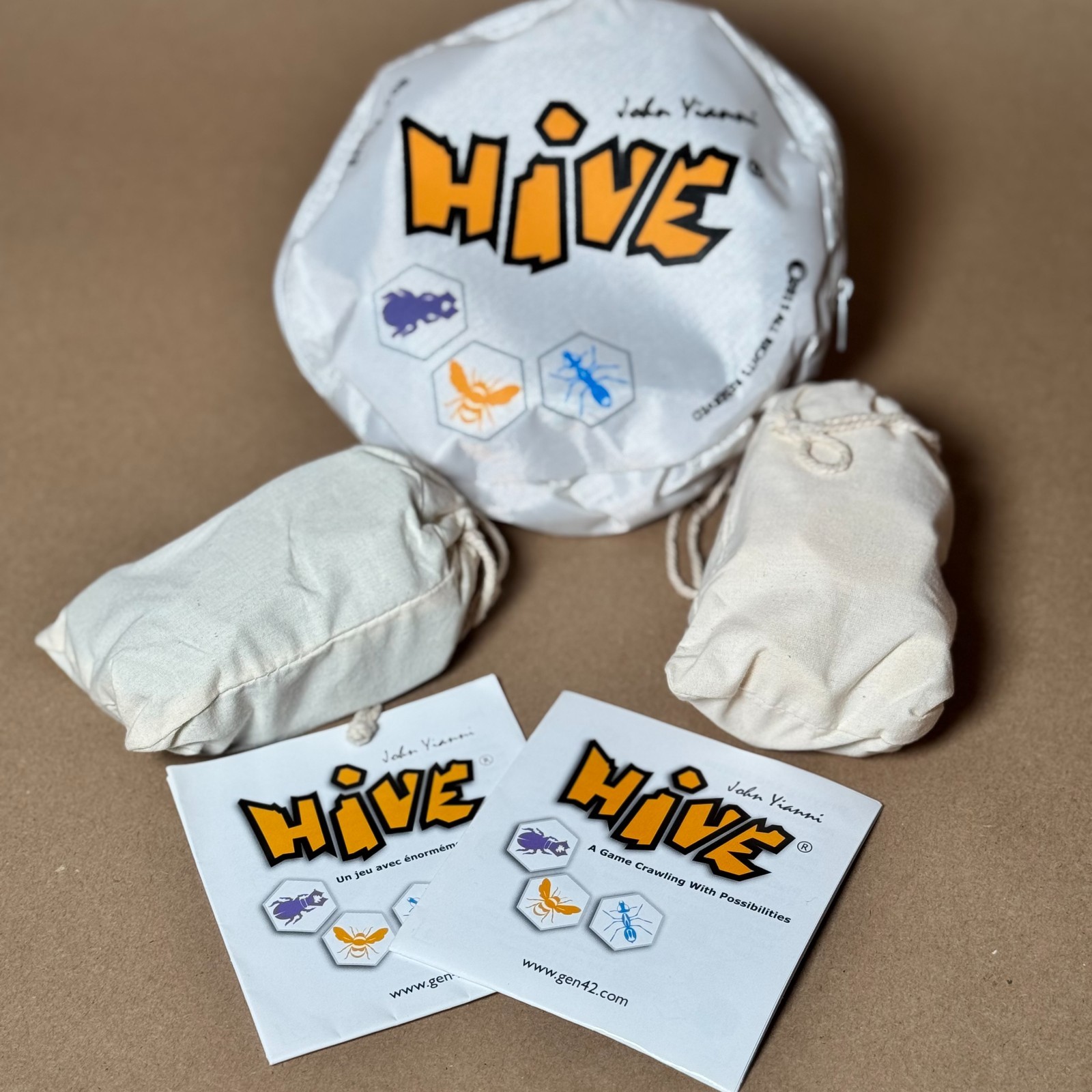 Hive Complete Set with Mosquito Ladybug Pillbug Expansions Played Once
