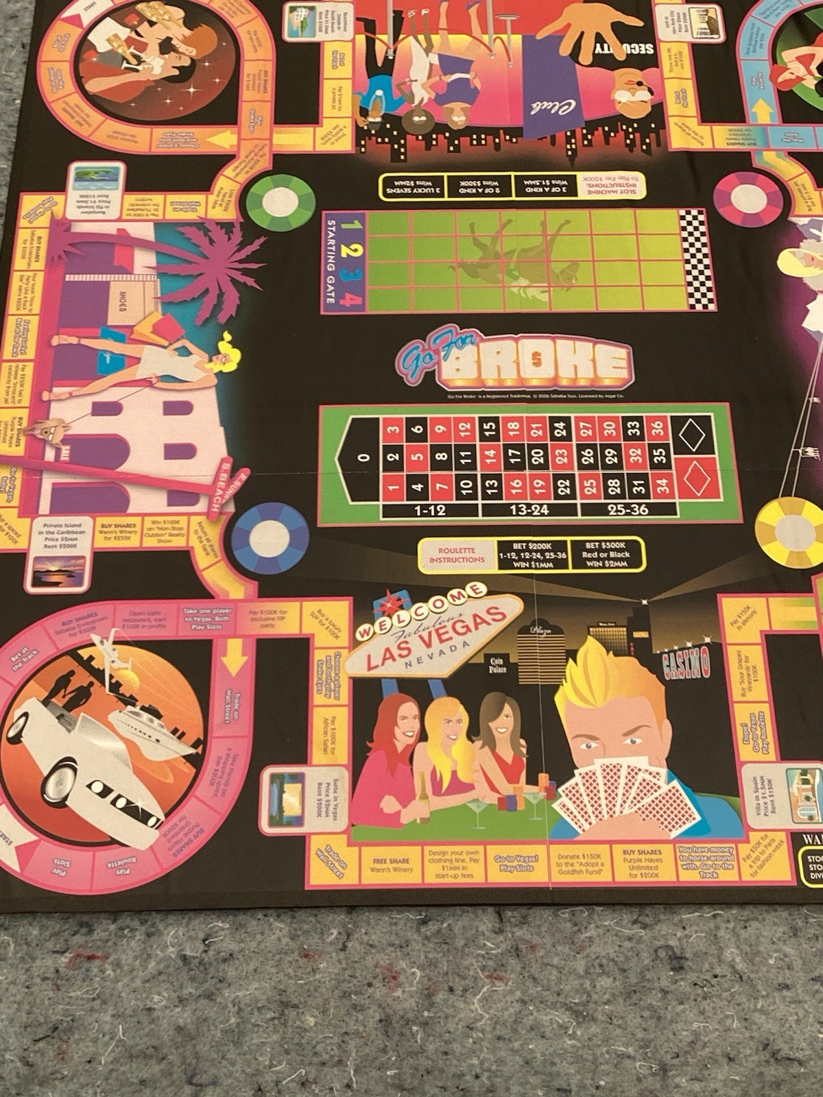 2006 Sababa Toys Go For Broke 19”x19” Game Board Advertising Display *RARE*