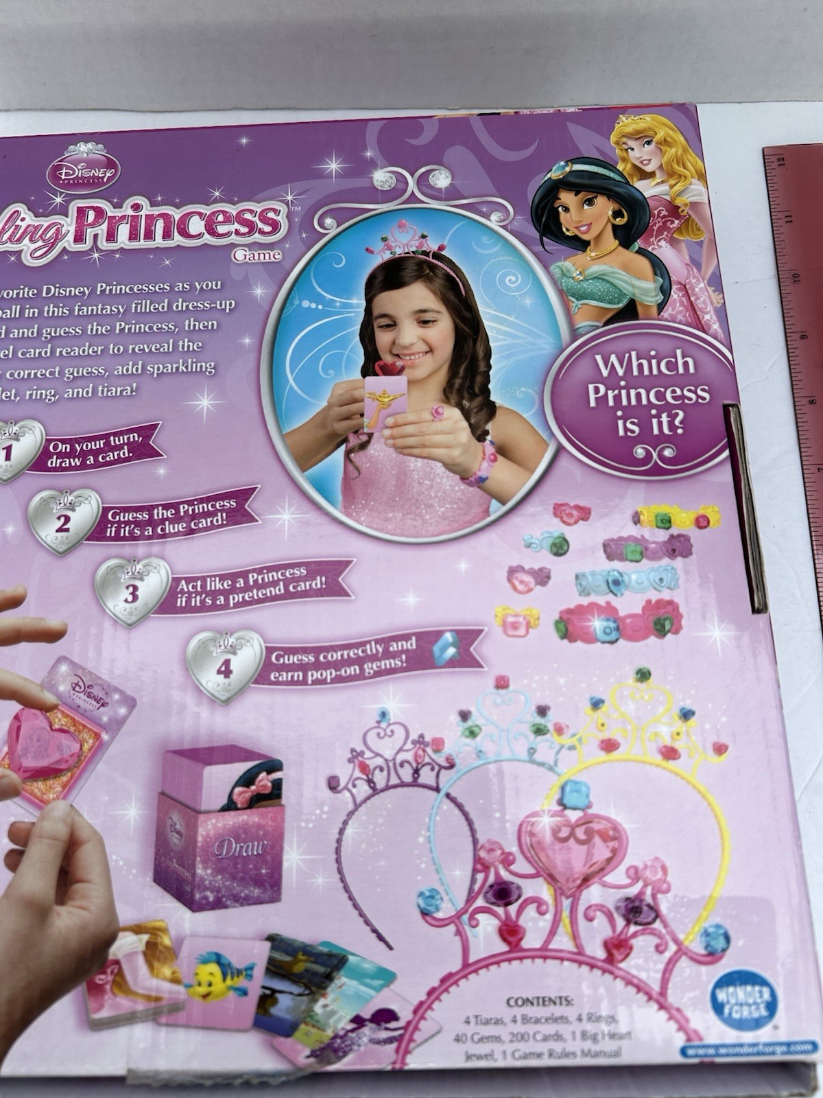 DAZZLING DISNEY PRINCESS Jewelry Tiara Game Complete Belle , Cinderella , Ariel