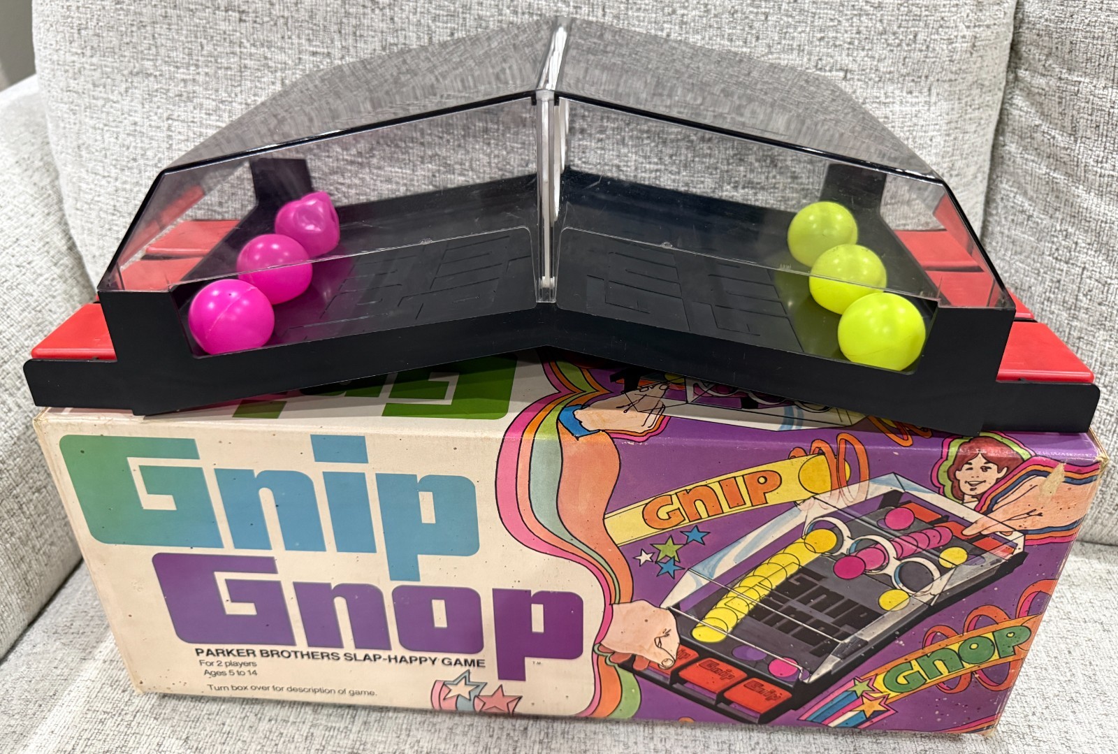 Gnip Gnop Vintage 1971 Parker Brother Slap Happy Game Original Box READ