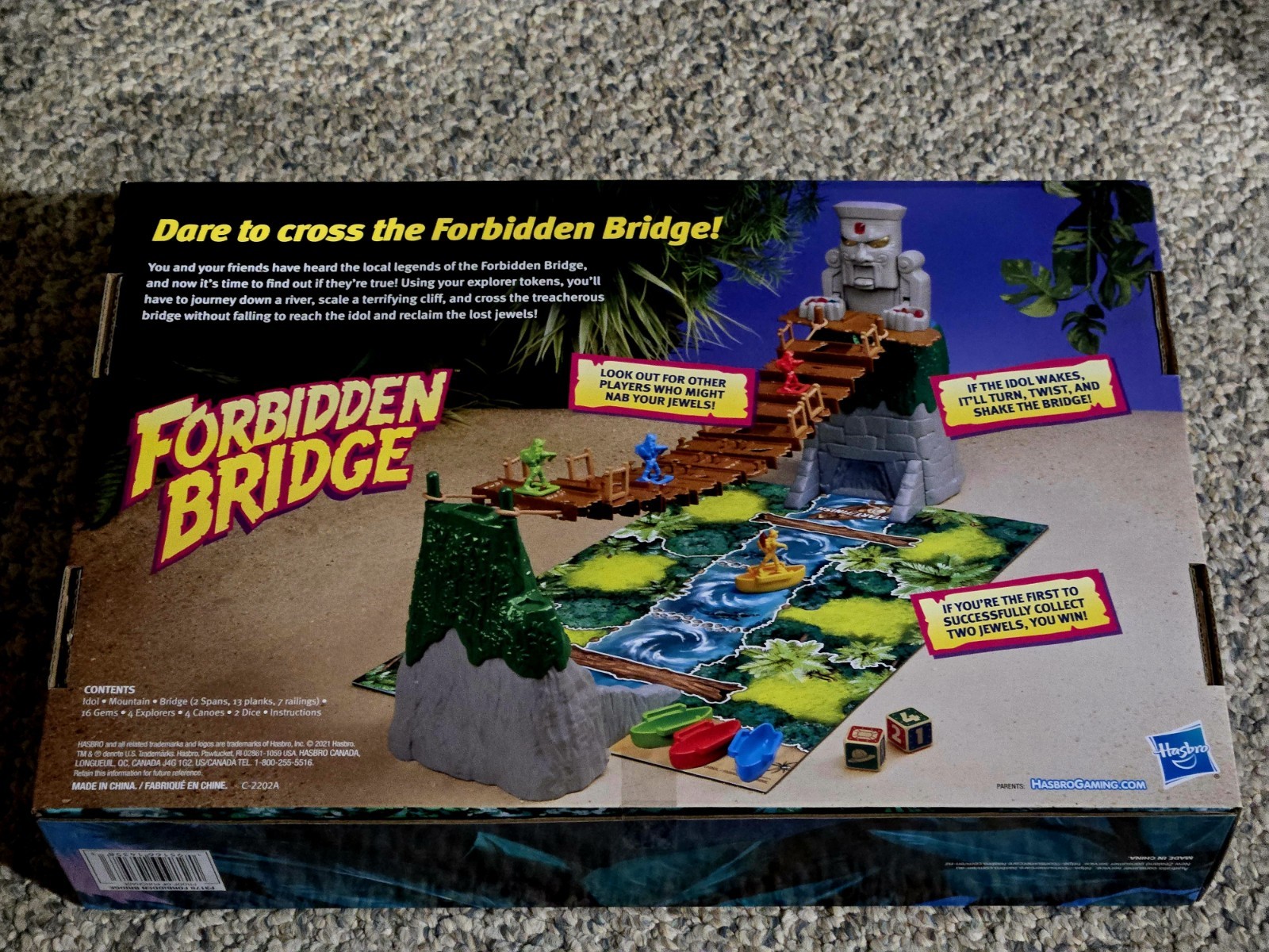 New 2021 Hasbro FORBIDDEN BRIDGE Indiana Jones Idol Adventure Board Game Sealed