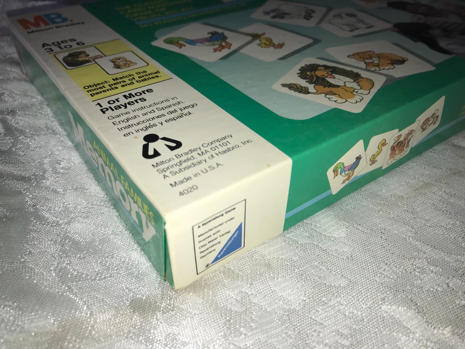 Rare NOS 1986 RAVENSBURGER Classic ANIMAL FAMILIES Kid MEMORY TILE Matching GAME