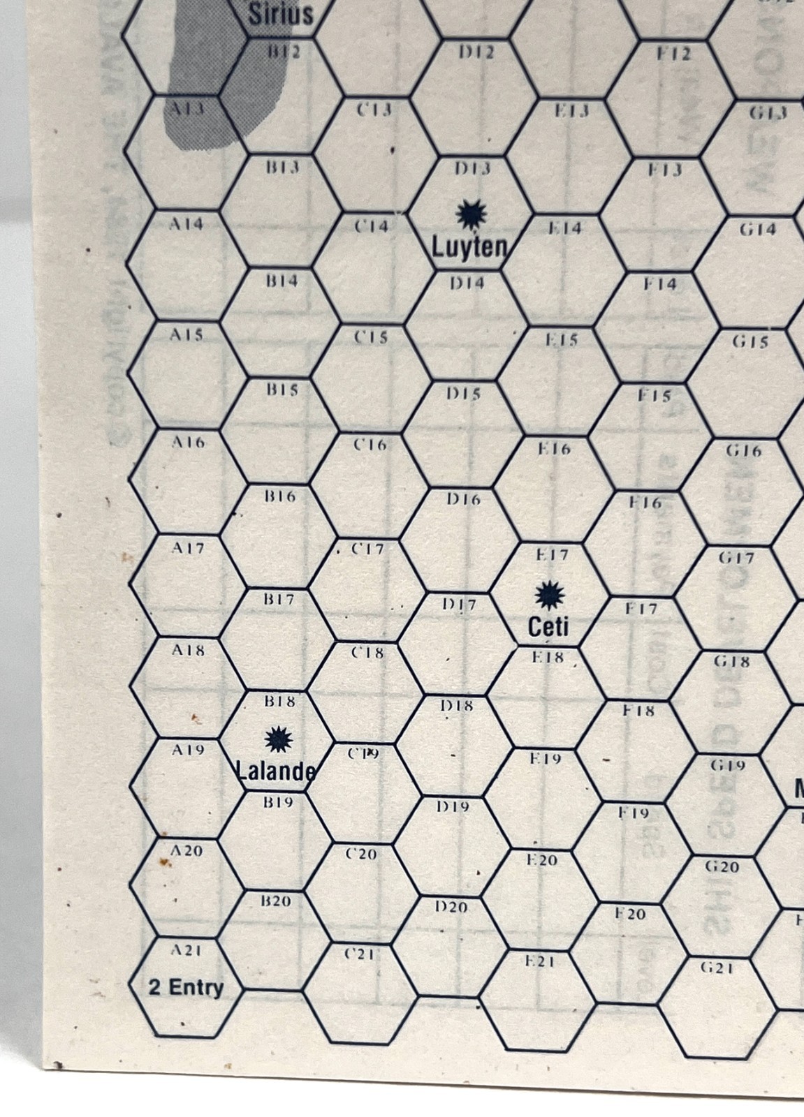 Vtg 1984 Avalon Hill Stellar Conquest Player Record Sheet & Map Lot Parts