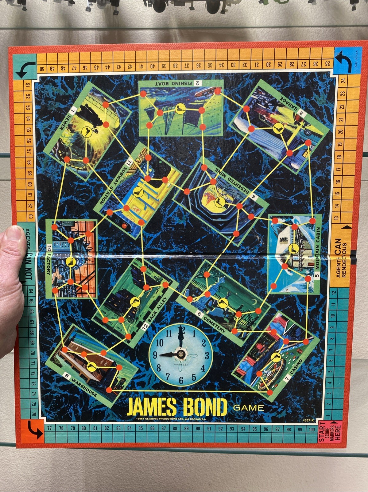 James Bond Secret Agent 007 Game Vintage 1964 Milton Bradley Spy
