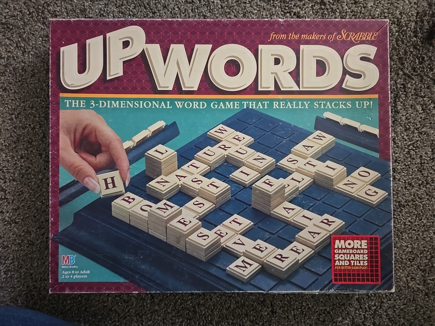 Up Words Milton Bradley 1983 3 Dimensional Board Game – ‎4312 Complete