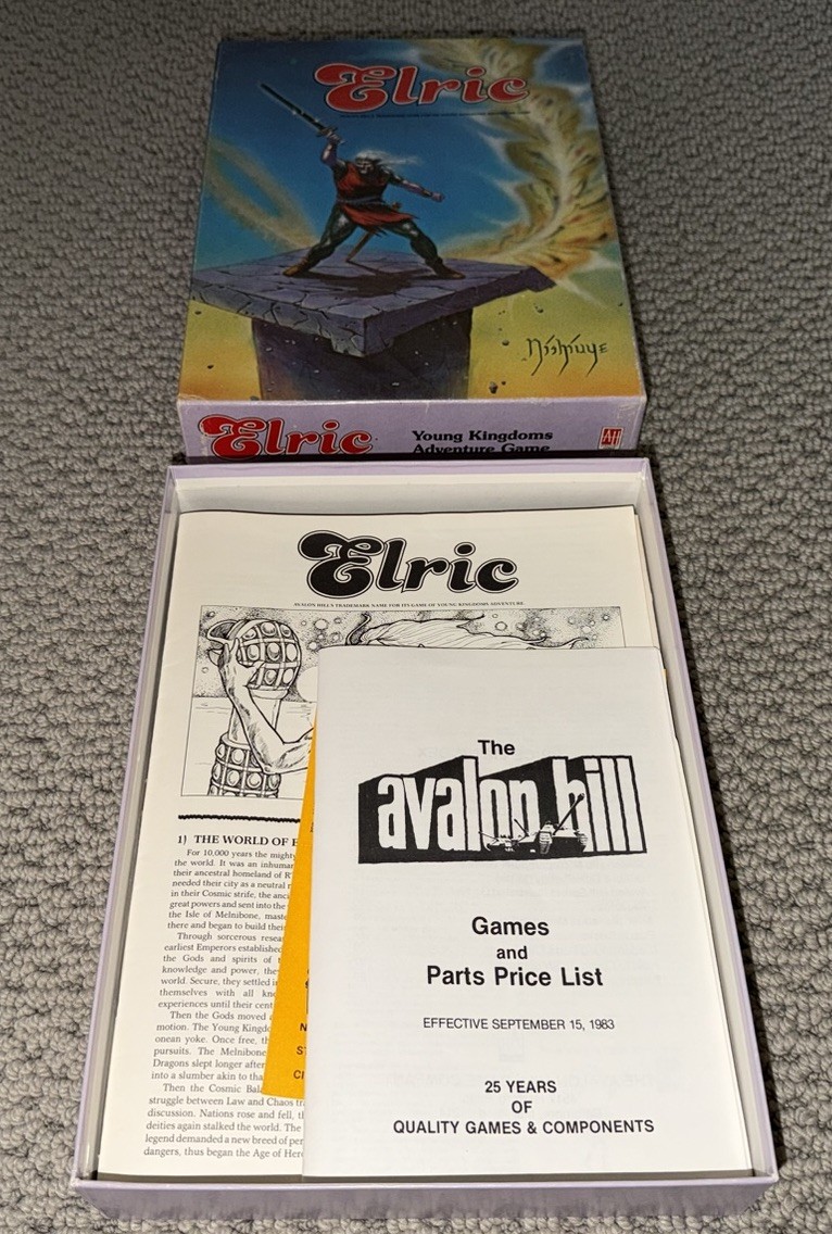 Elric Young Kingdoms Adventure Game | Avalon Hill | 1984 | UNPUNCHED!