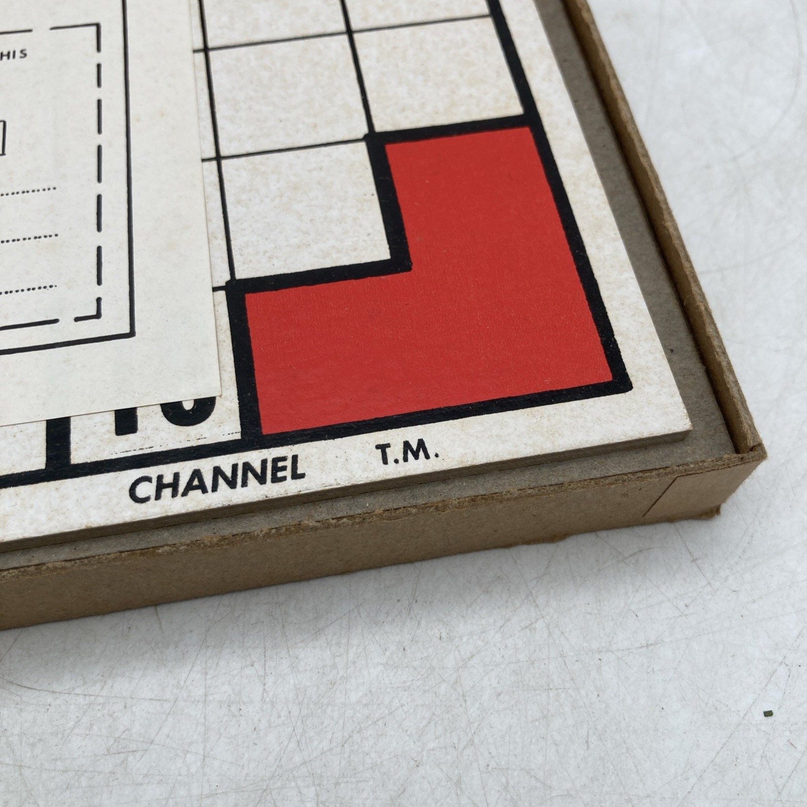 Vtg 1970s Channel Board Game RARE Abstract Strategy Graphic Red White Box LE 1st