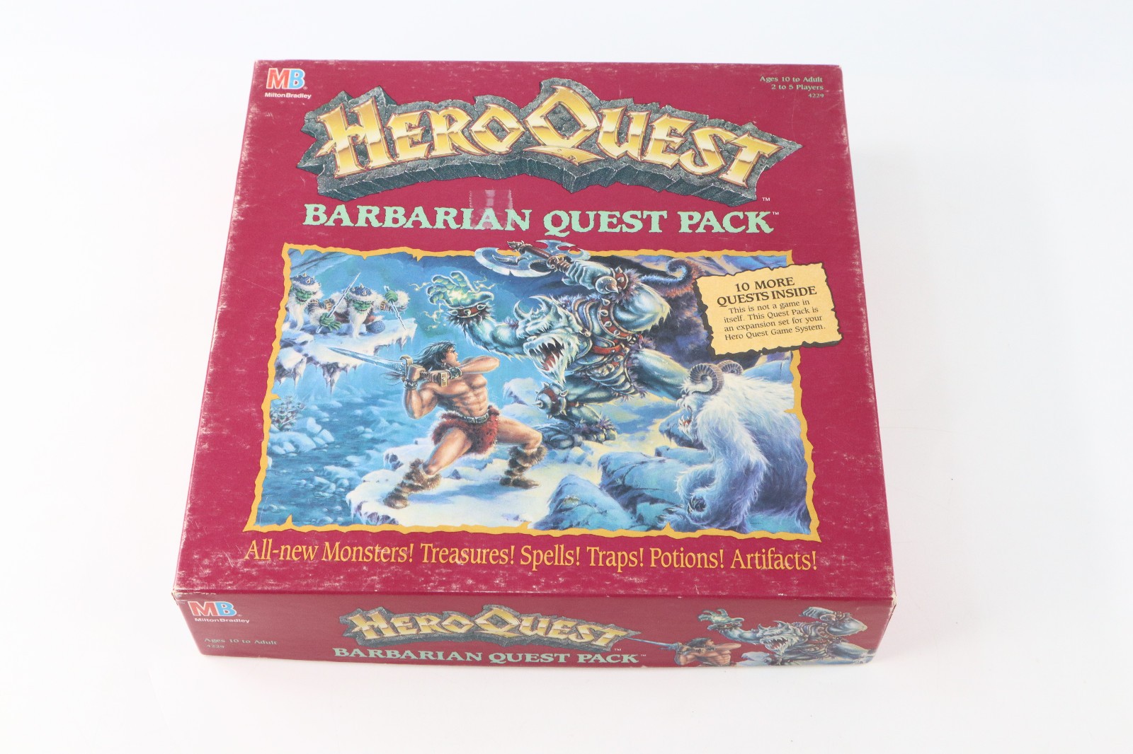 Hero Quest Board Game 1990 Kellar’s Keep, Witch Lord & Barbarian Quest Pack MB