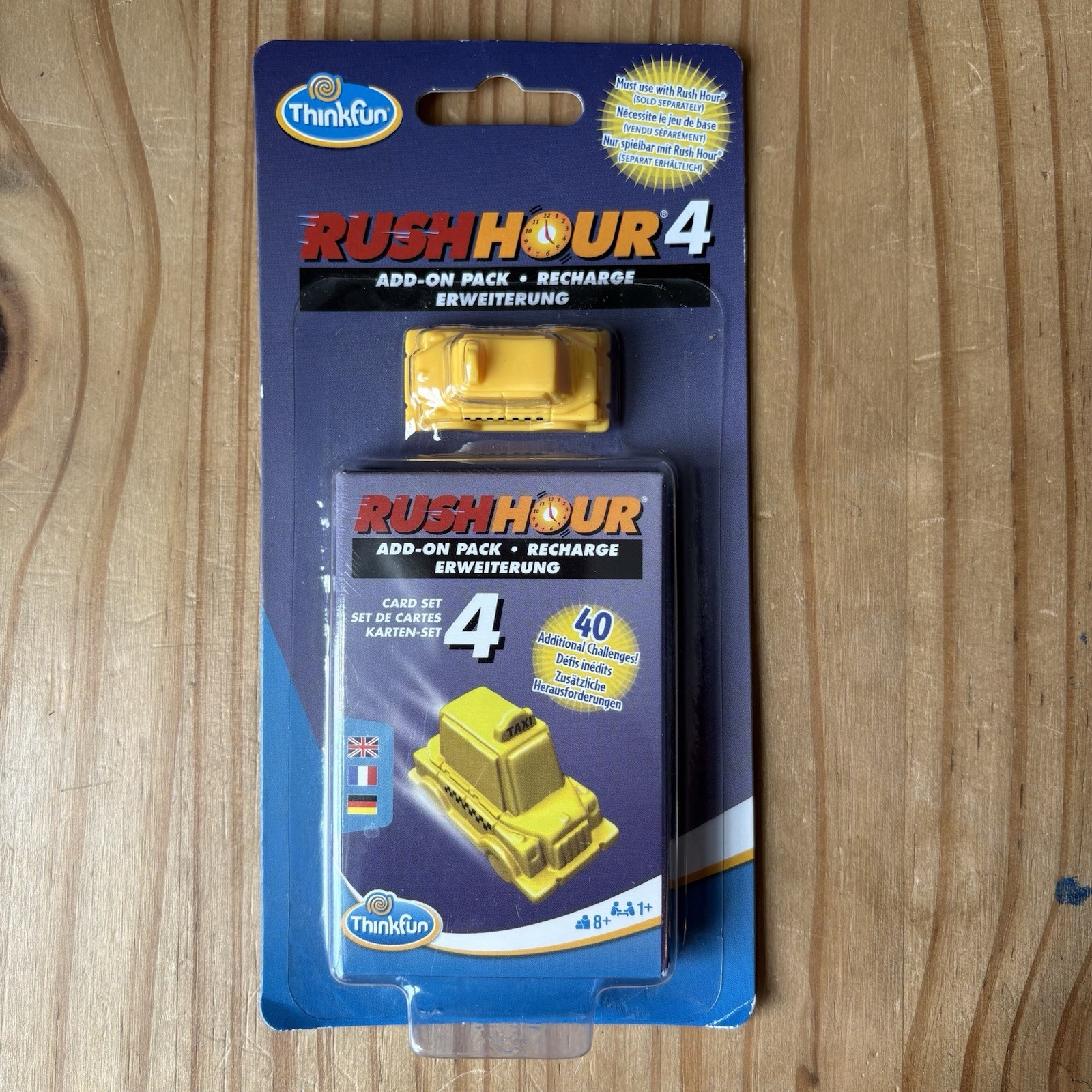 ThinkFun Rush Hour 4 Add-On Pack Game Expansion 40 Challenges & Bonus Car NEW