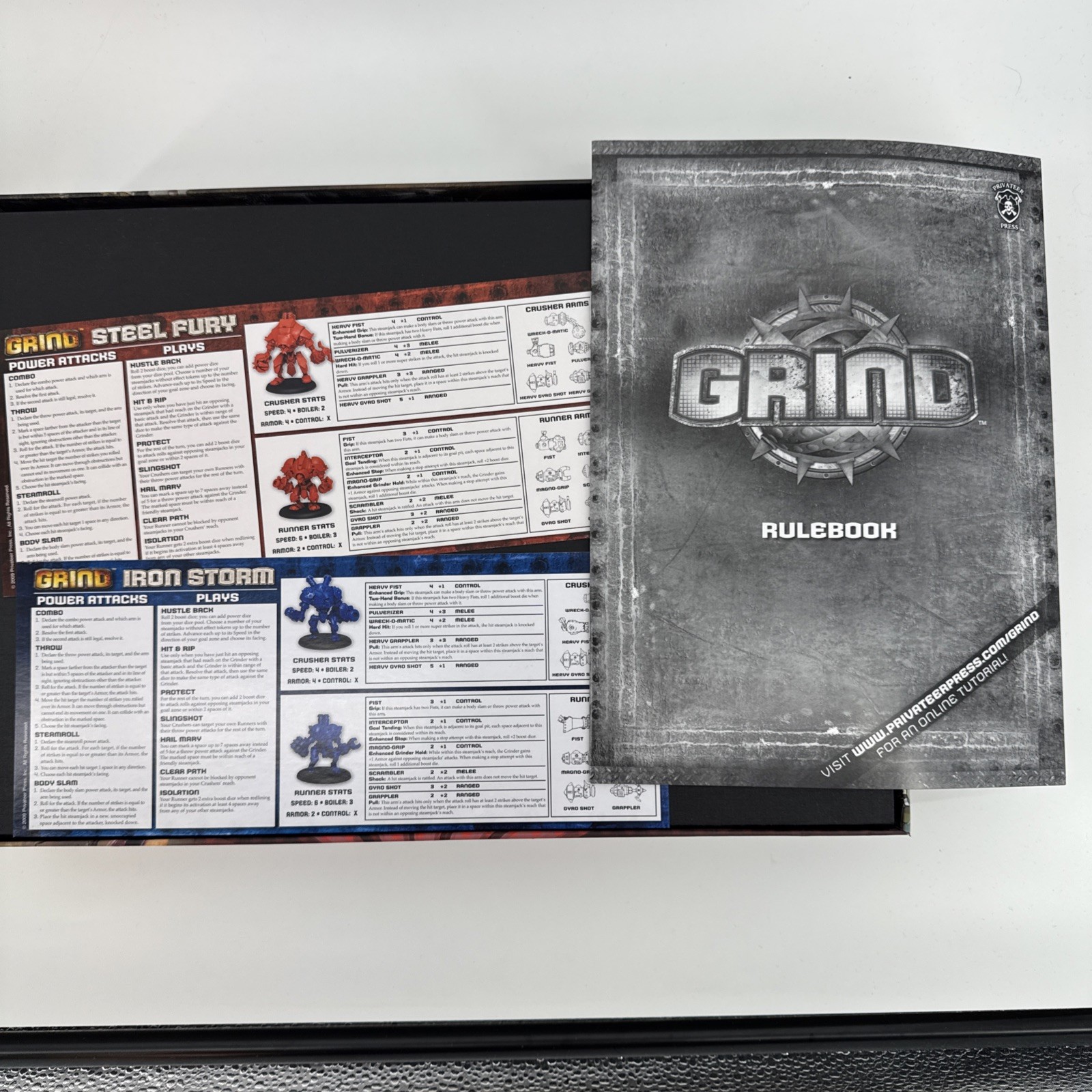 Grind – Full Metal Battle Sport – Privateer Press Board Game – Complete!