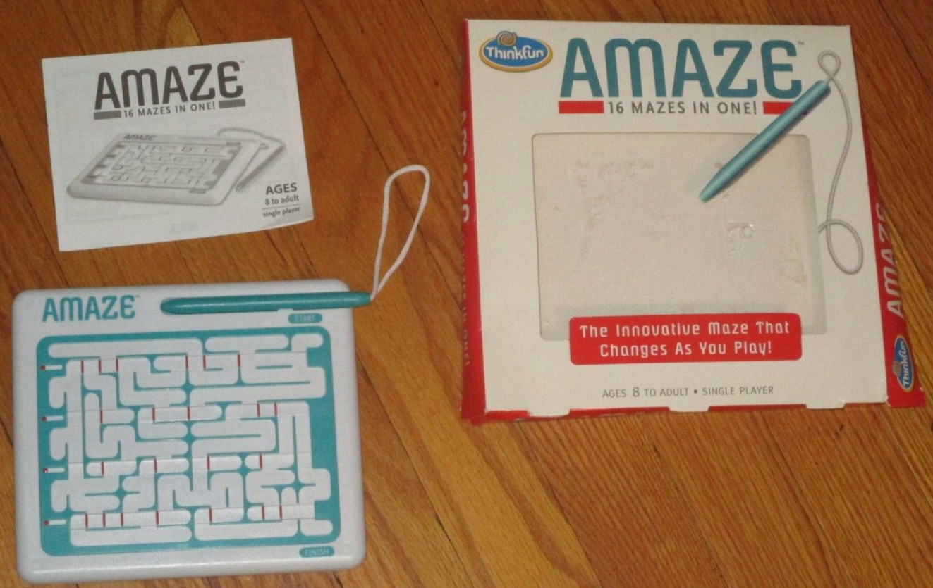 Thinkfun Amaze 16 Mazes in One Changes Every Time All Ages Game W/ Instructions