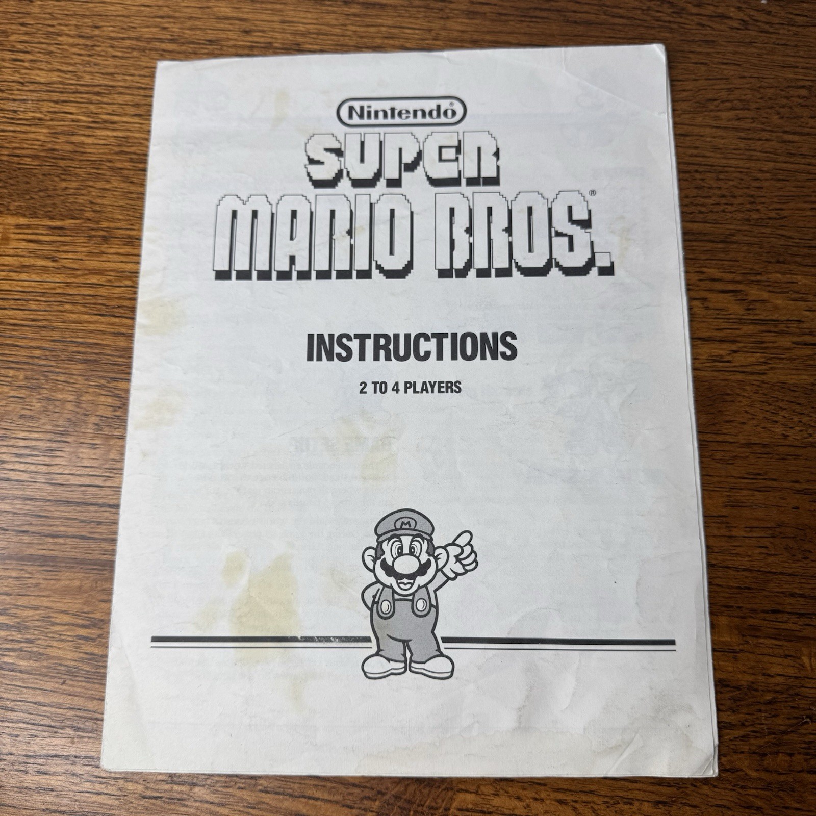 1988 Super Mario Bros. Board Game by Milton Bradley Instruction Booklet