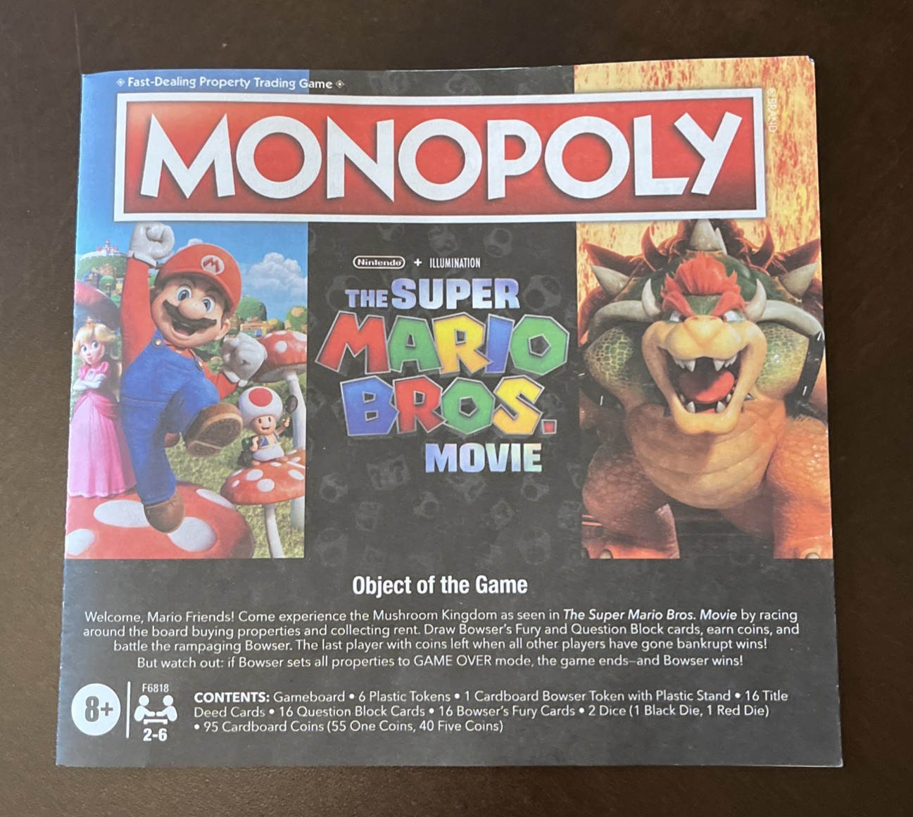 Hasbro Monopoly The Super Mario Bros. Movie Edition Board Game Complete