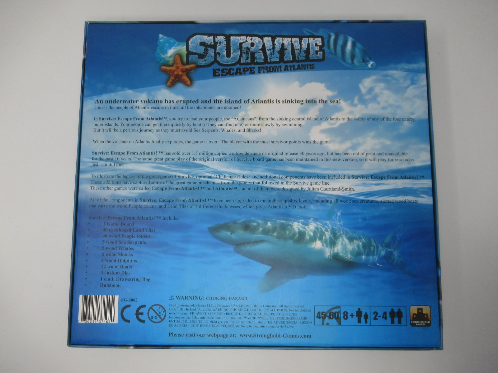 Survive Escape from Atlantis Board Game Stronghold Games w/ Dolphins & Squid Exp