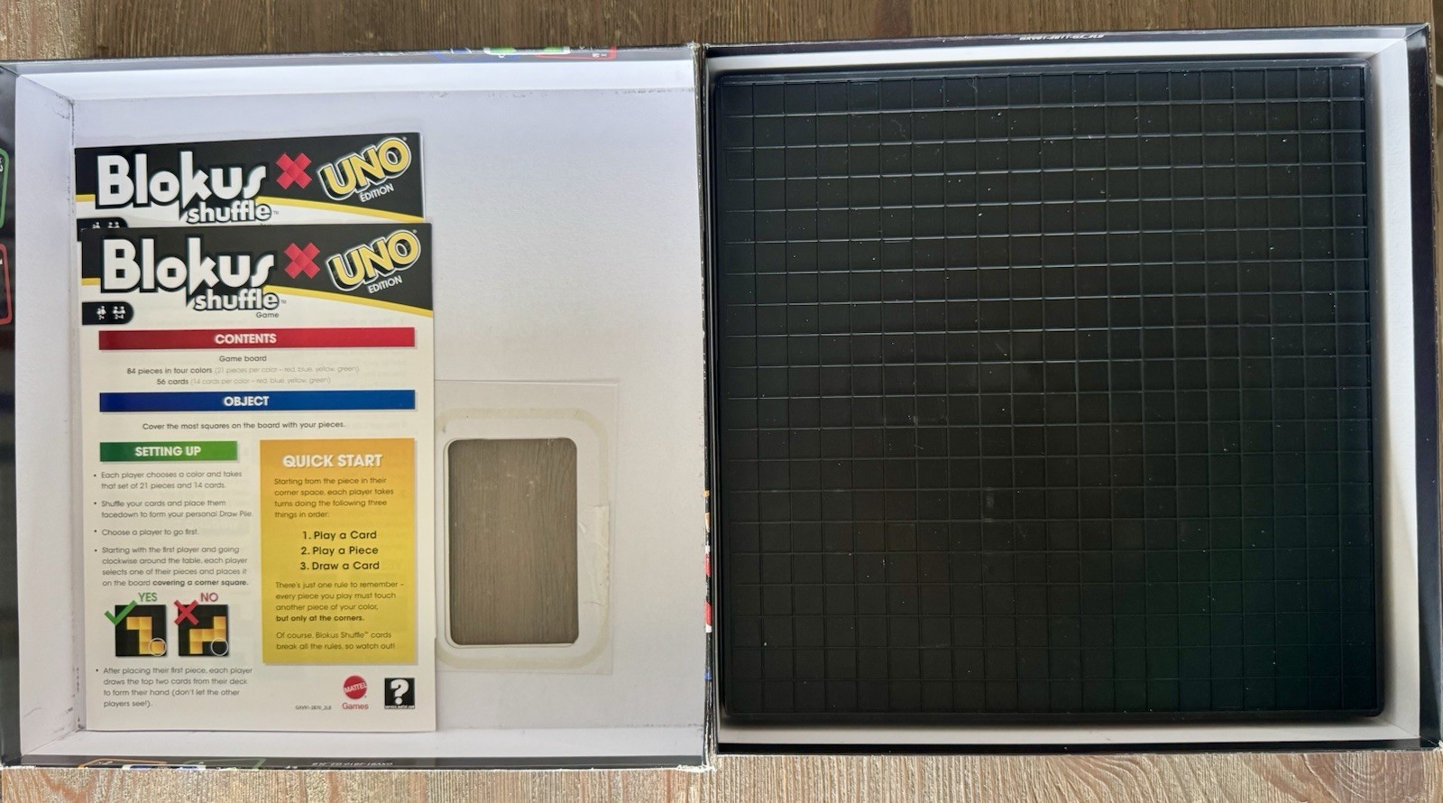 Blokus Shuffle UNO Edition Strategy Board Card Game – Complete