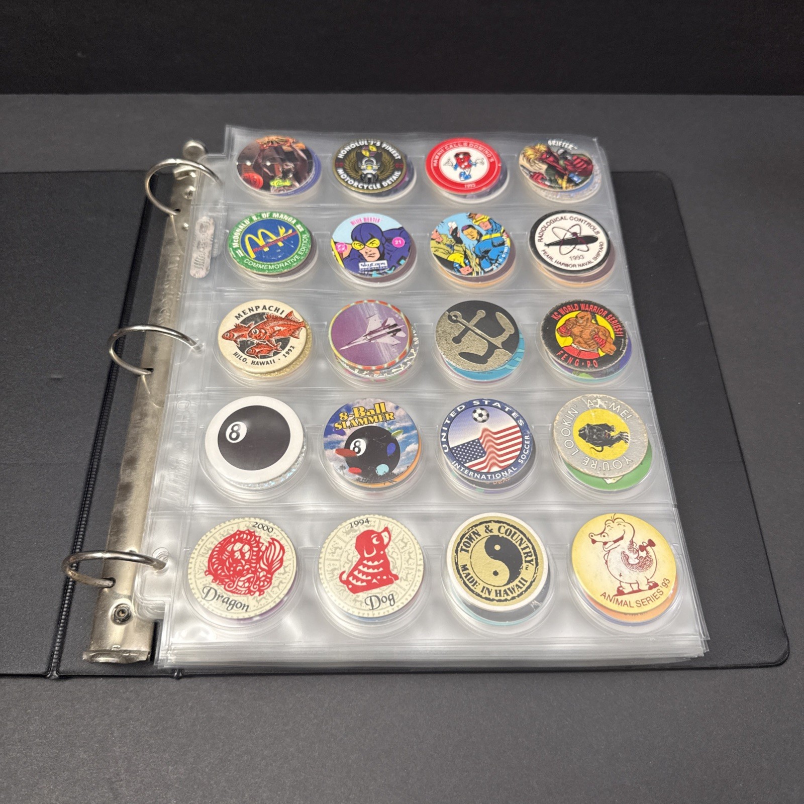 Vintage 1990s-2000s POG Collection Binder Over 400 pcs With Various Designs-READ