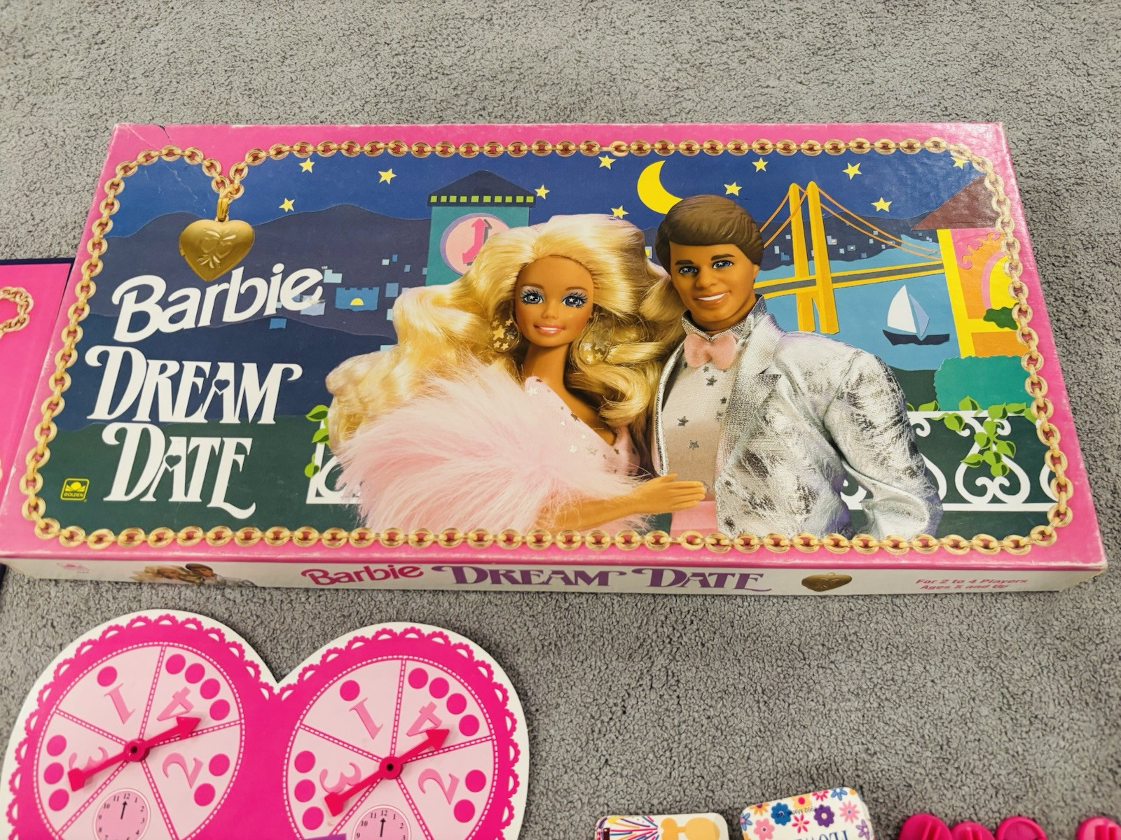 Barbie Ken Dolls Dream Date 1992 Golden Mattel Vintage Board Game 99% Complete